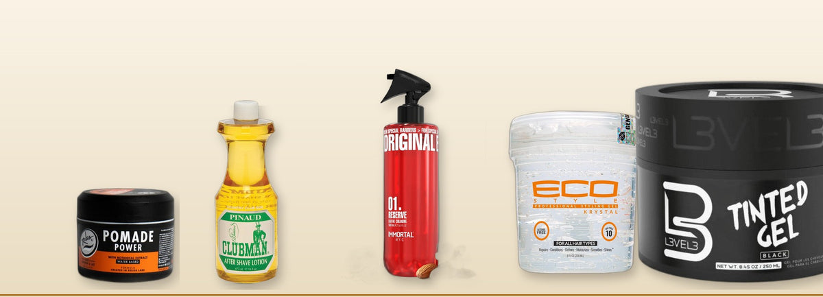 Barber supplies - pomades, colognes, gels and blades