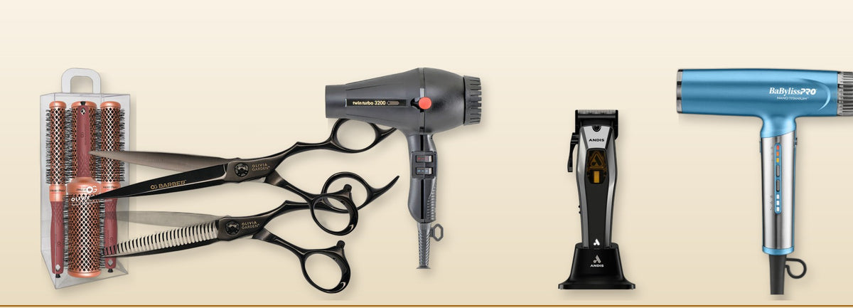 Professional tools - brushes, shears, dryers and clippers