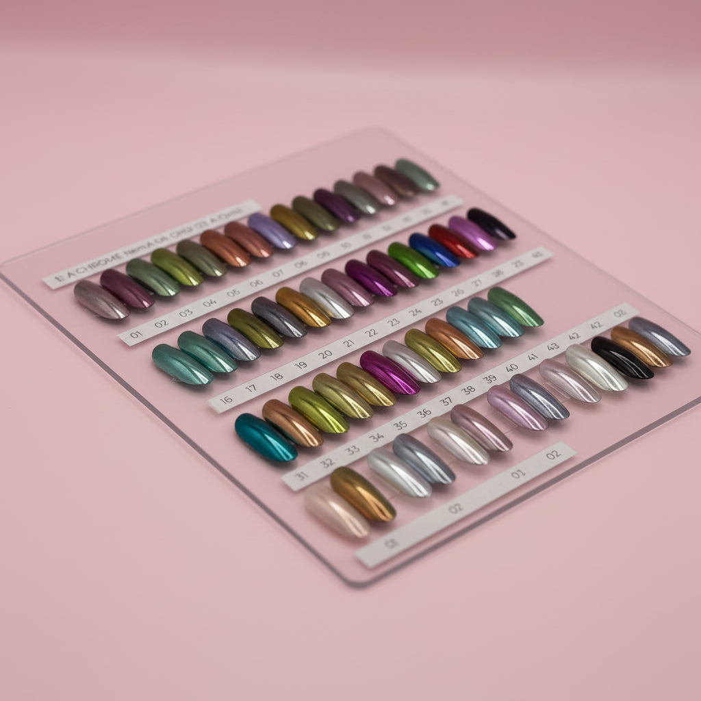 New Adara Chrome Powder – professional nail product photo