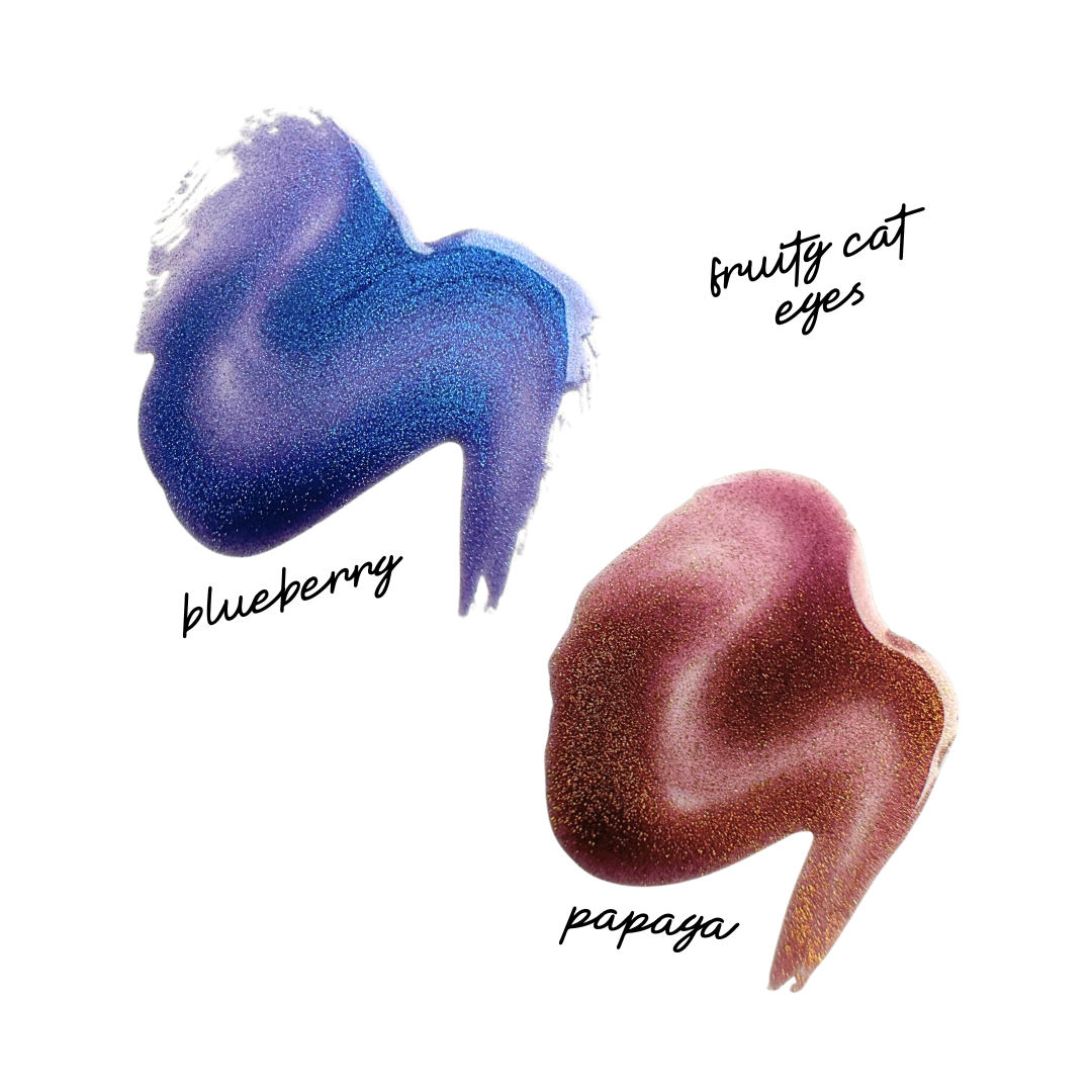 New Adara Fruity Collection Cat Eye Gel Polish – Blueberry and Papaya