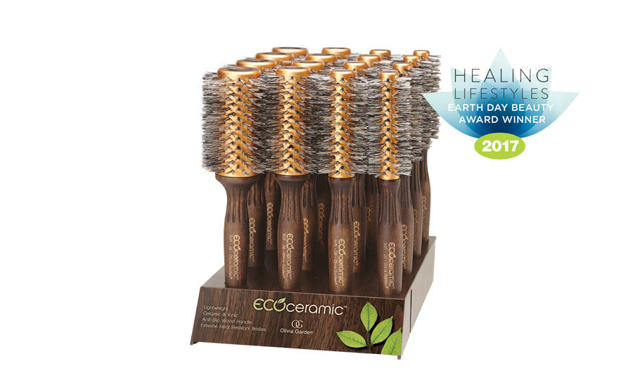 Olivia Garden EcoCeramic Soft Bristle display
