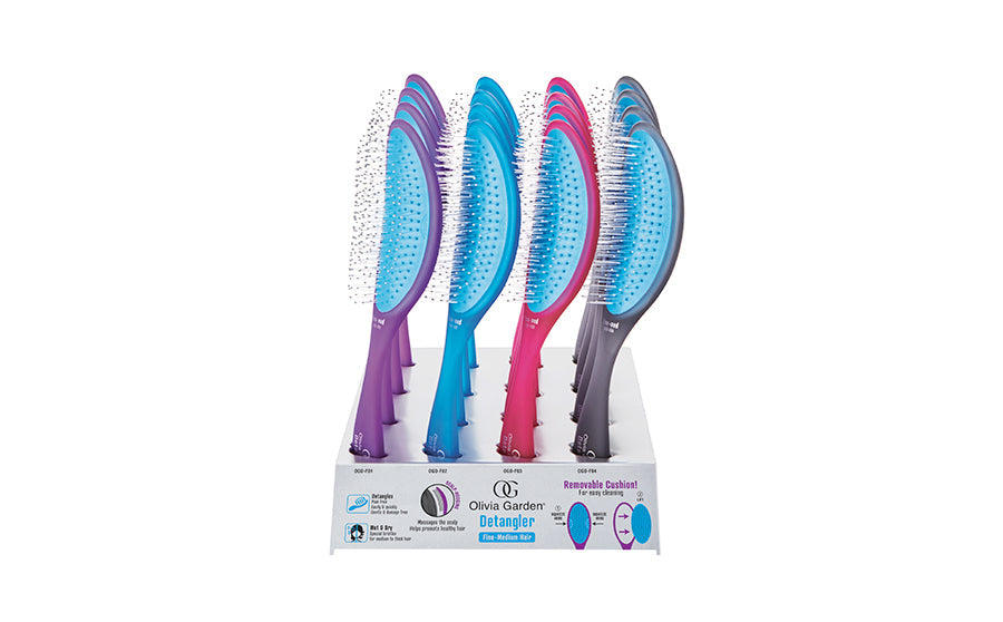 Olivia Garden OG Brush Detangler Fine-Medium 16-pc display