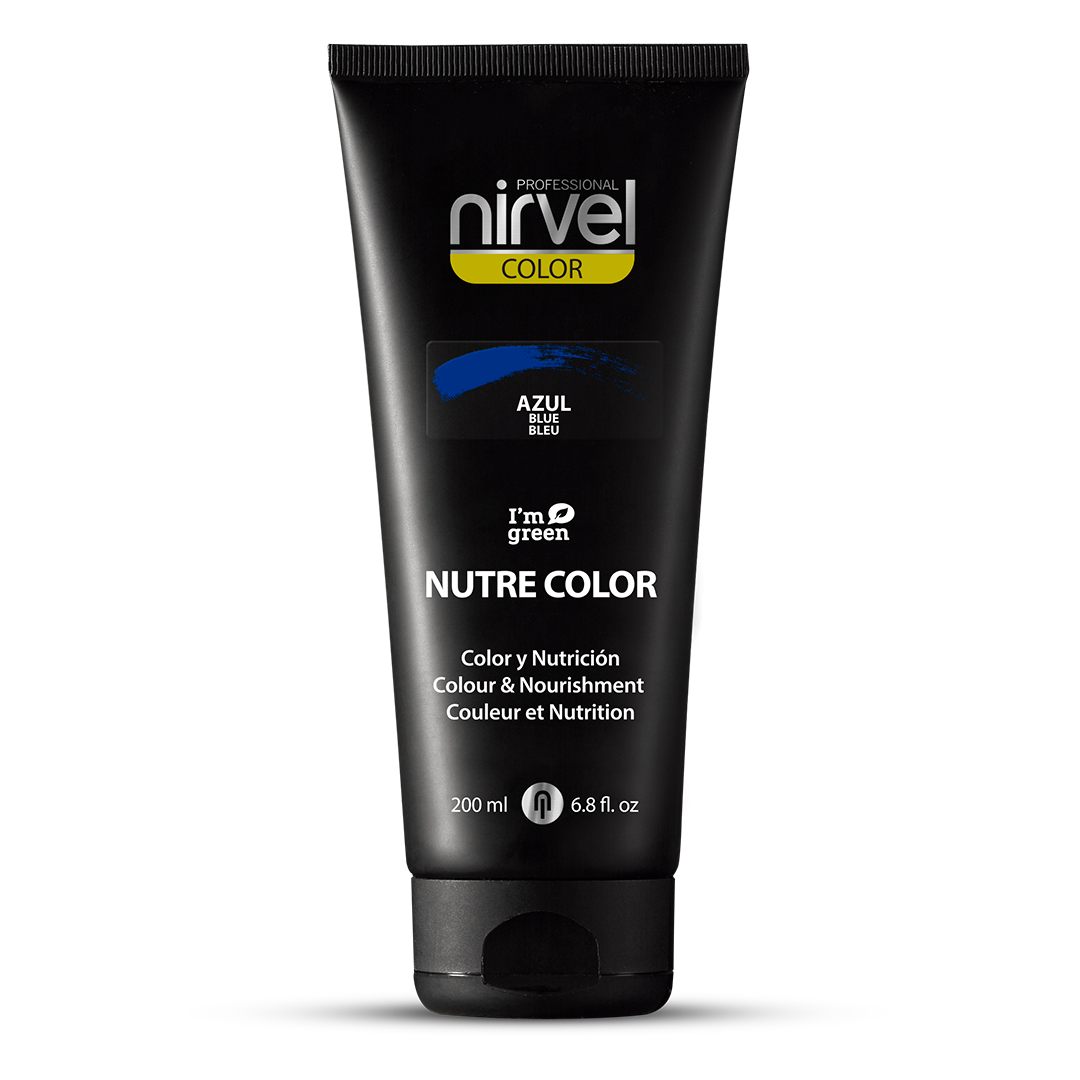 Nirvel Nutre Color Blue (Azul) semi-permanent hair mask 200 ml / 6.8 fl oz