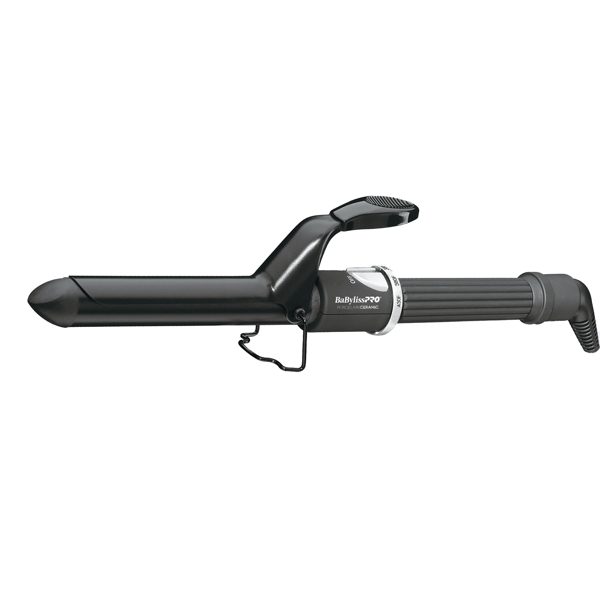 BaBylissPRO Porcelain Ceramic 1 inch Spring Curling Iron BP100SUC product view