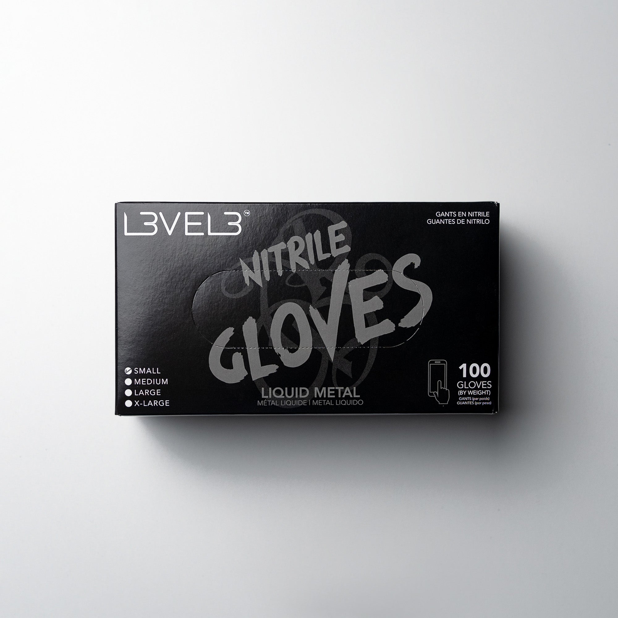 L3VEL3 Professional Nitrile Gloves Latex-Free Powder-Free 100 Pack