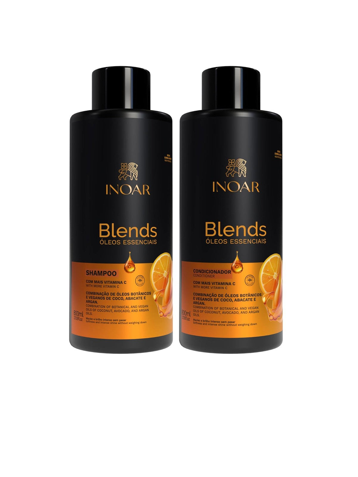 Inoar Blends Shampoo and Conditioner Kit on white background