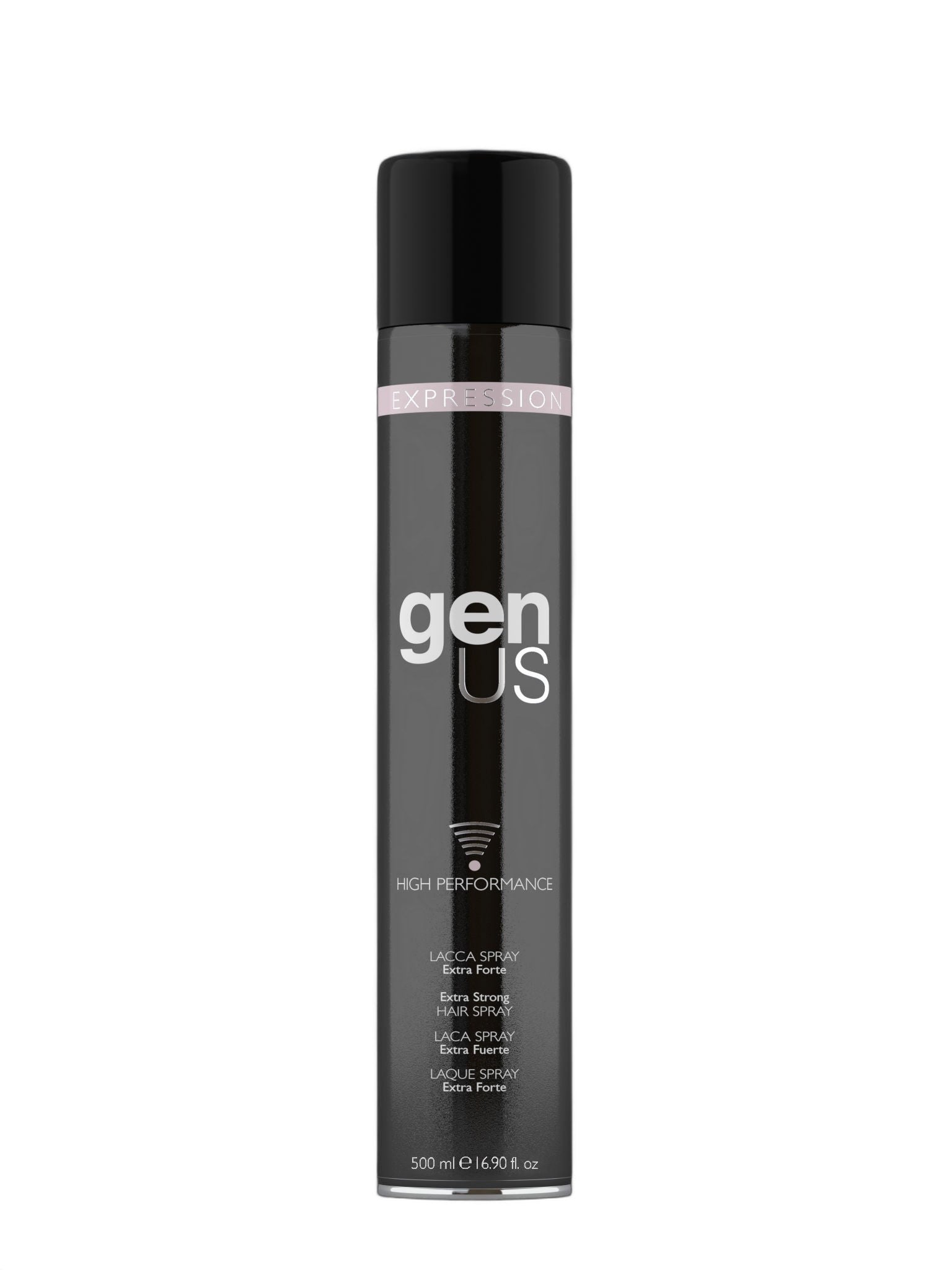 Genus Expression Extra Strong Hair Spray 500ml on white background
