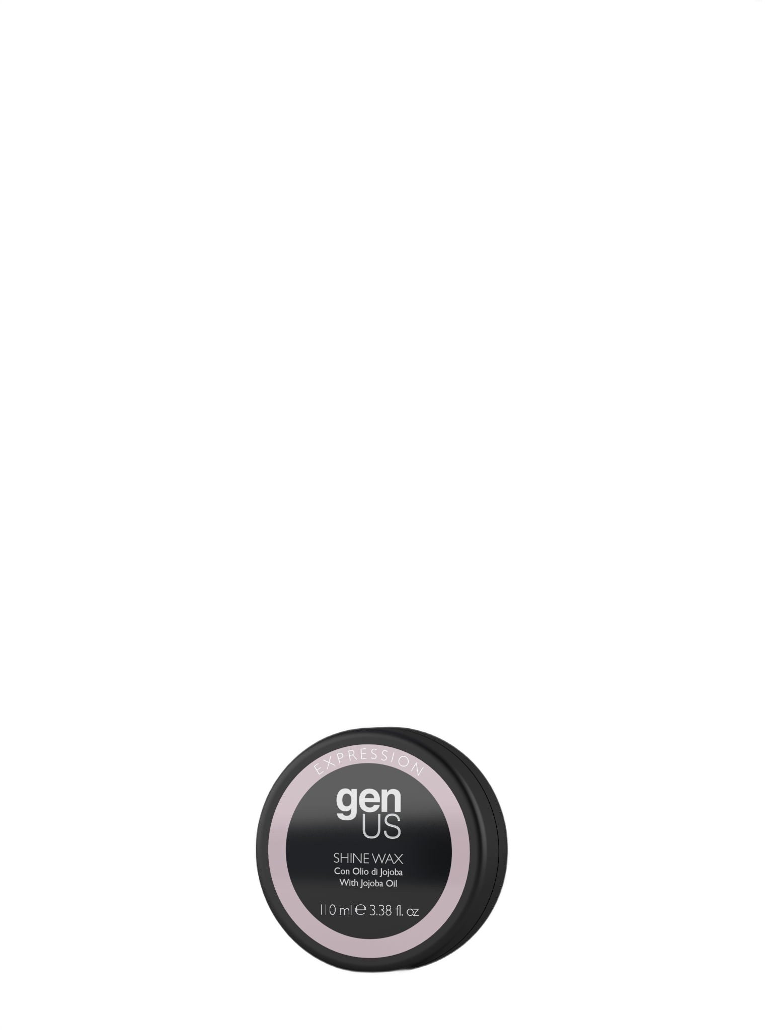 Genus Expression Shine Wax Hair Styling 110ml on white background