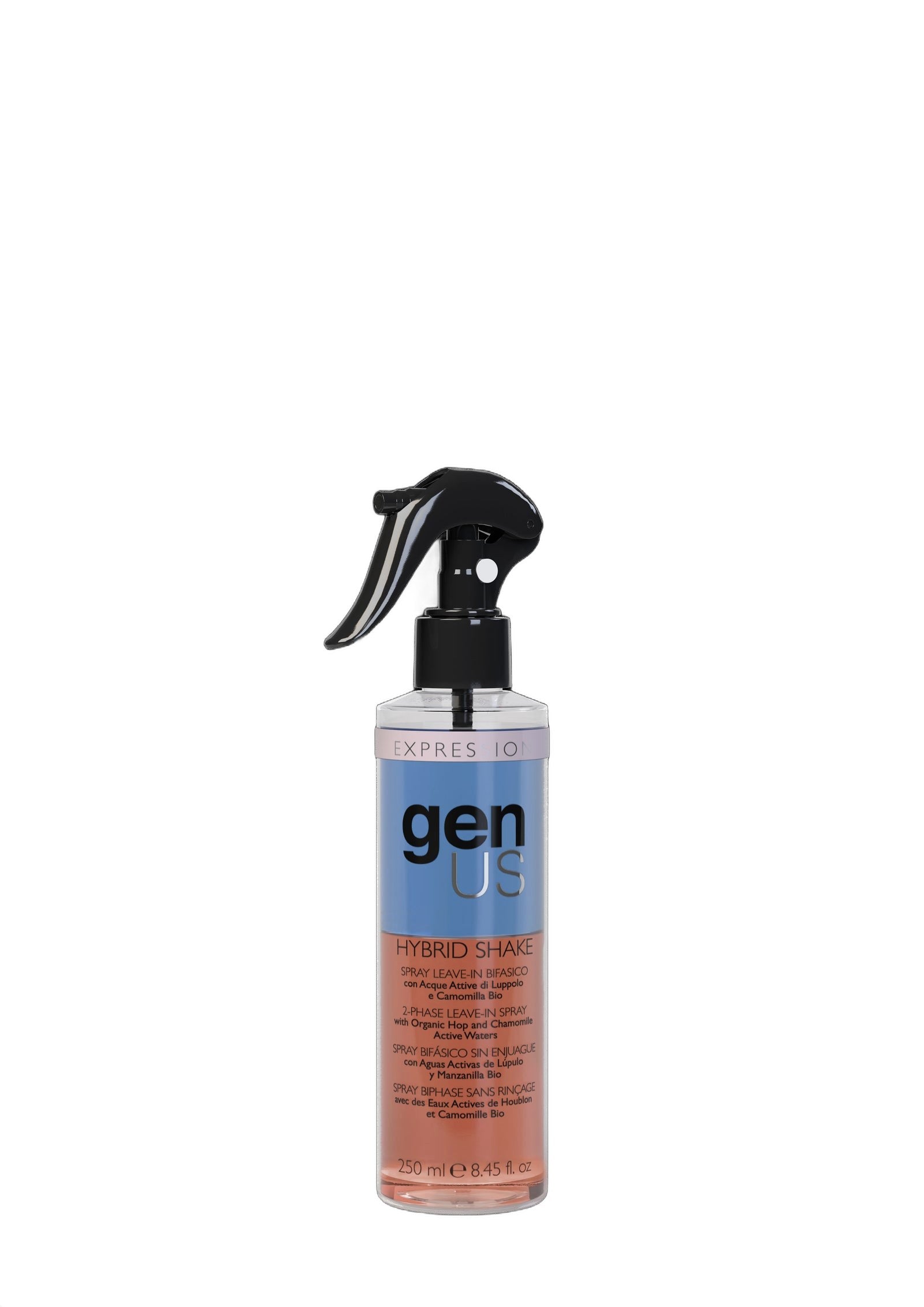 Genus Expressions Hybrid Shake 2-Phase Leave-In Spray 150ml on white background