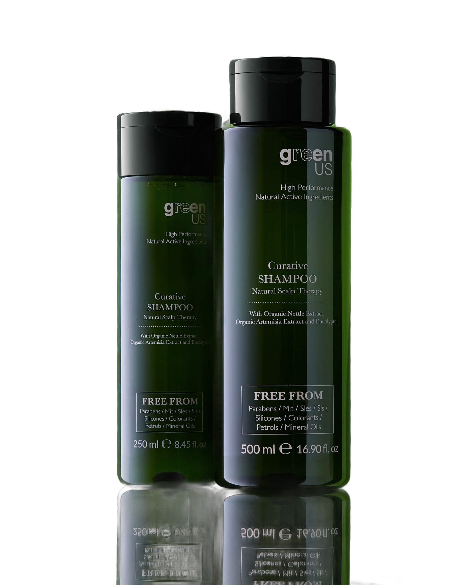 Genus GreenUS Curative Shampoo 500ml on white background