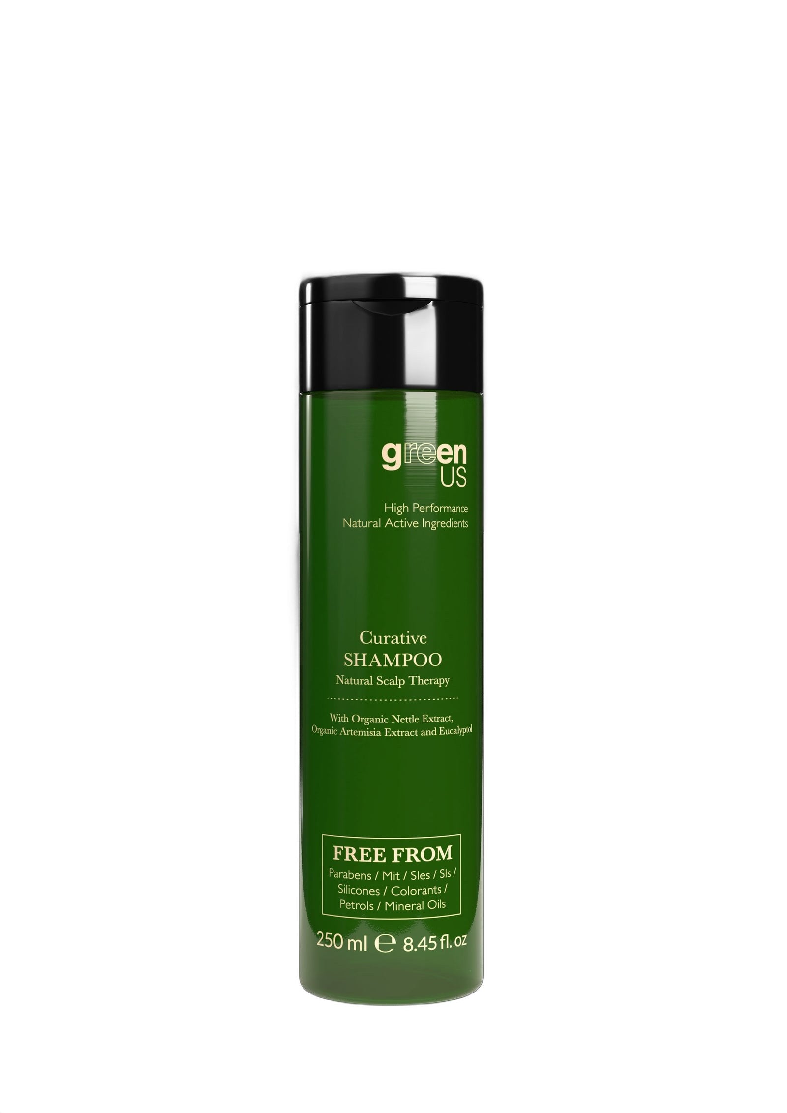 GENUS GreenUS Curative Shampoo Natural Scalp Treatment on white background