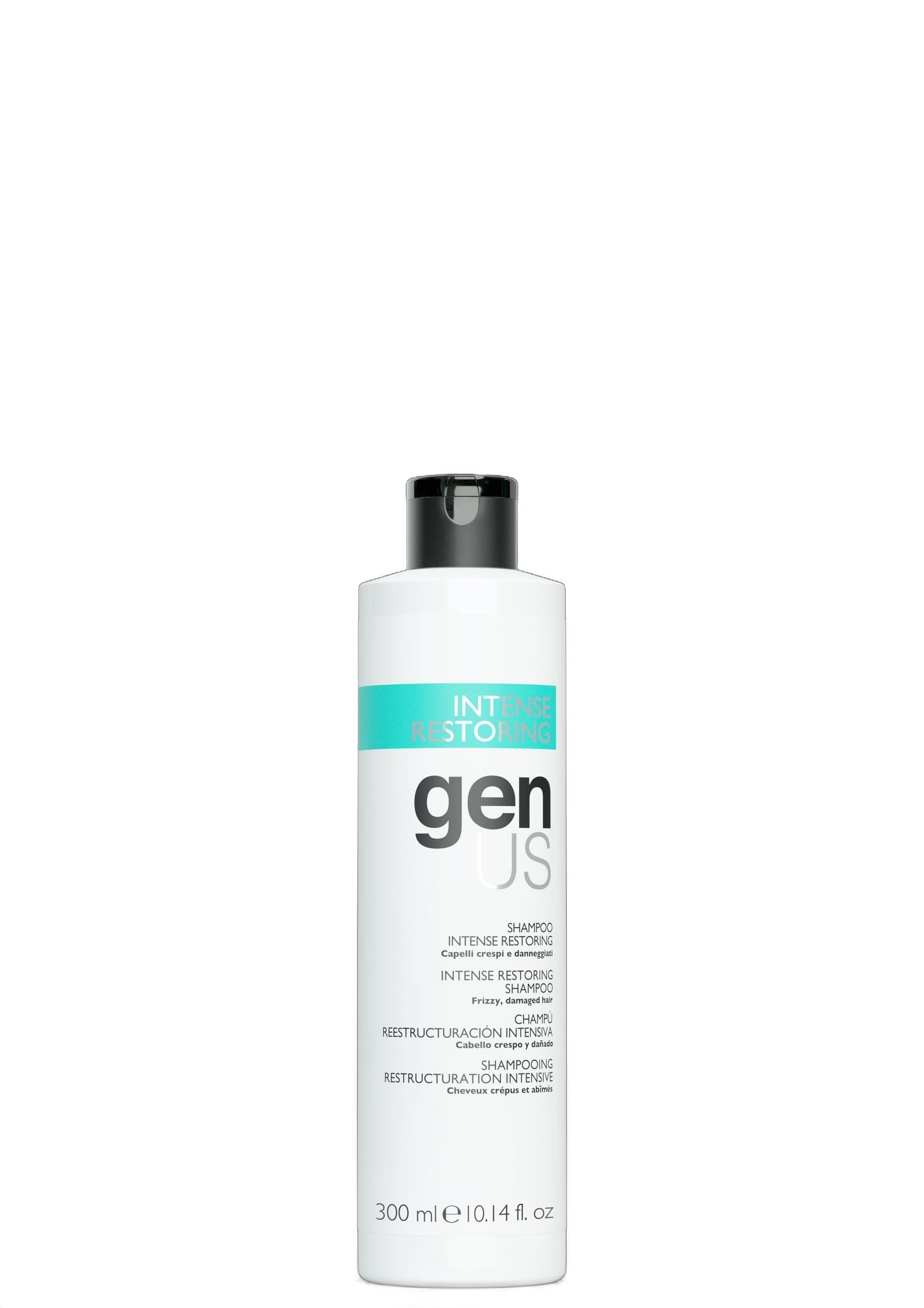 Genus Intense Restoring Shampoo for Frizzy and Damaged Hair on white background
