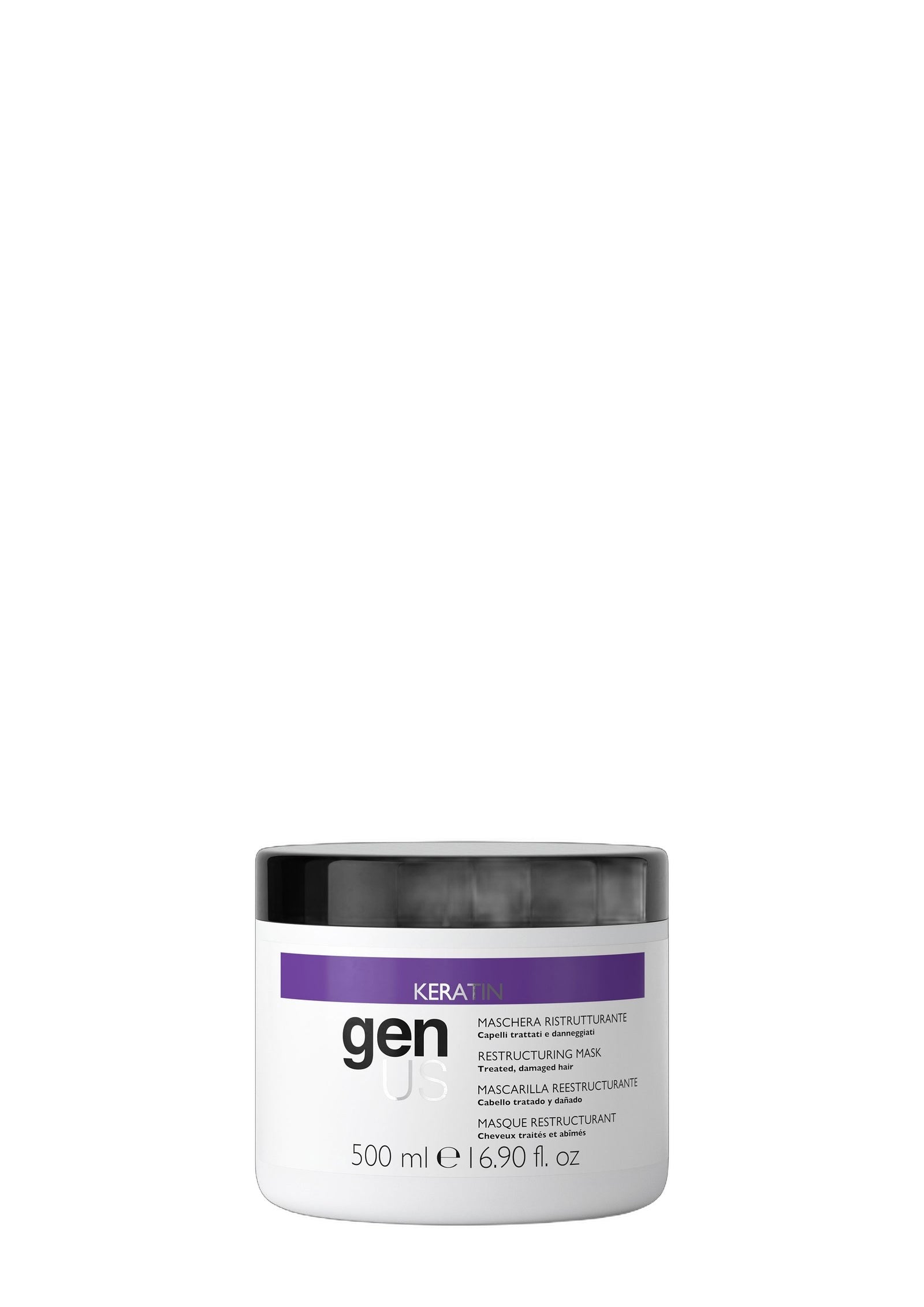Genus Keratin Restructuring Hair Mask For Damaged Treated Hair on white background