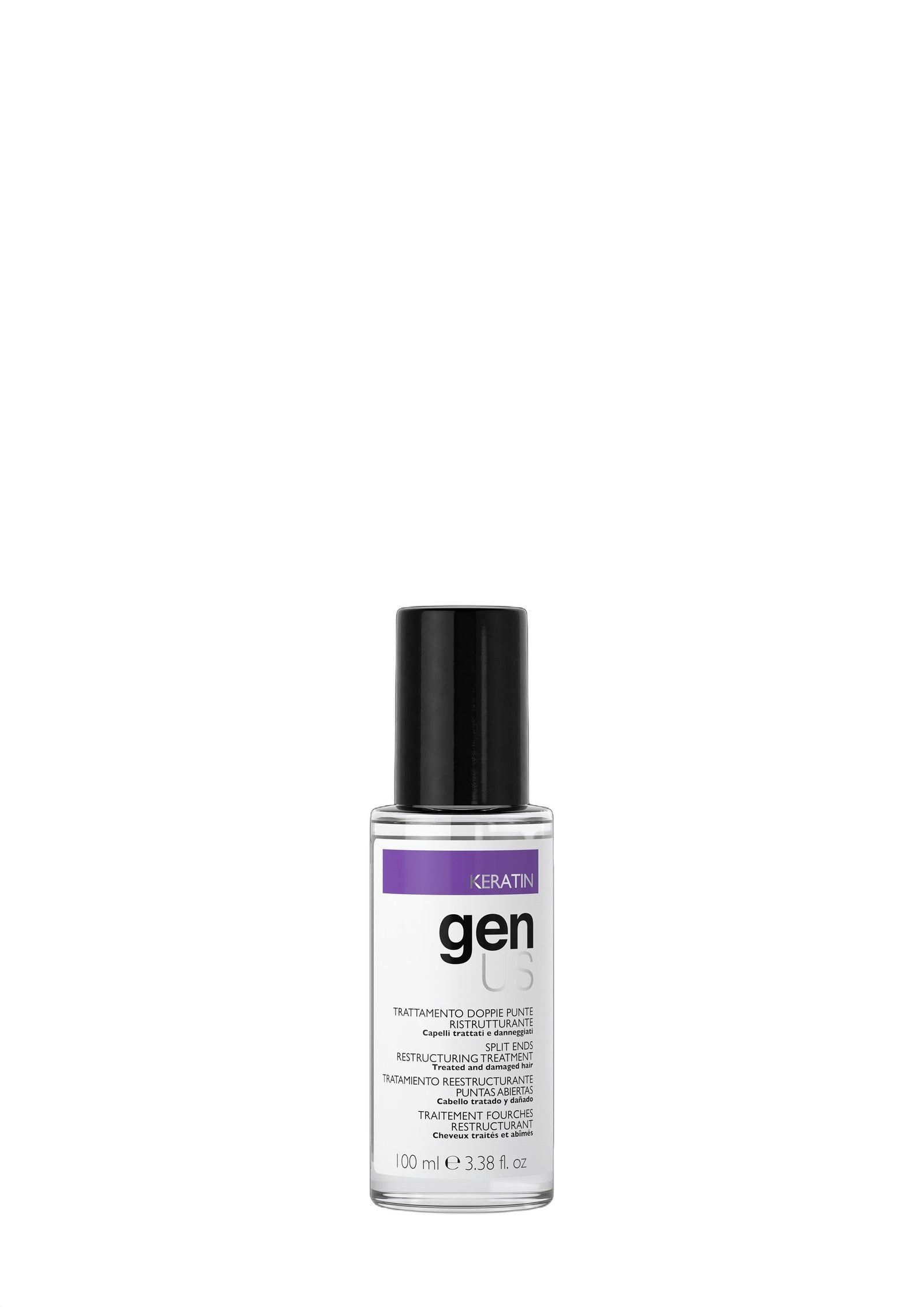 Genus Keratin Restructuring Treatment For Split Ends 100ml on white background