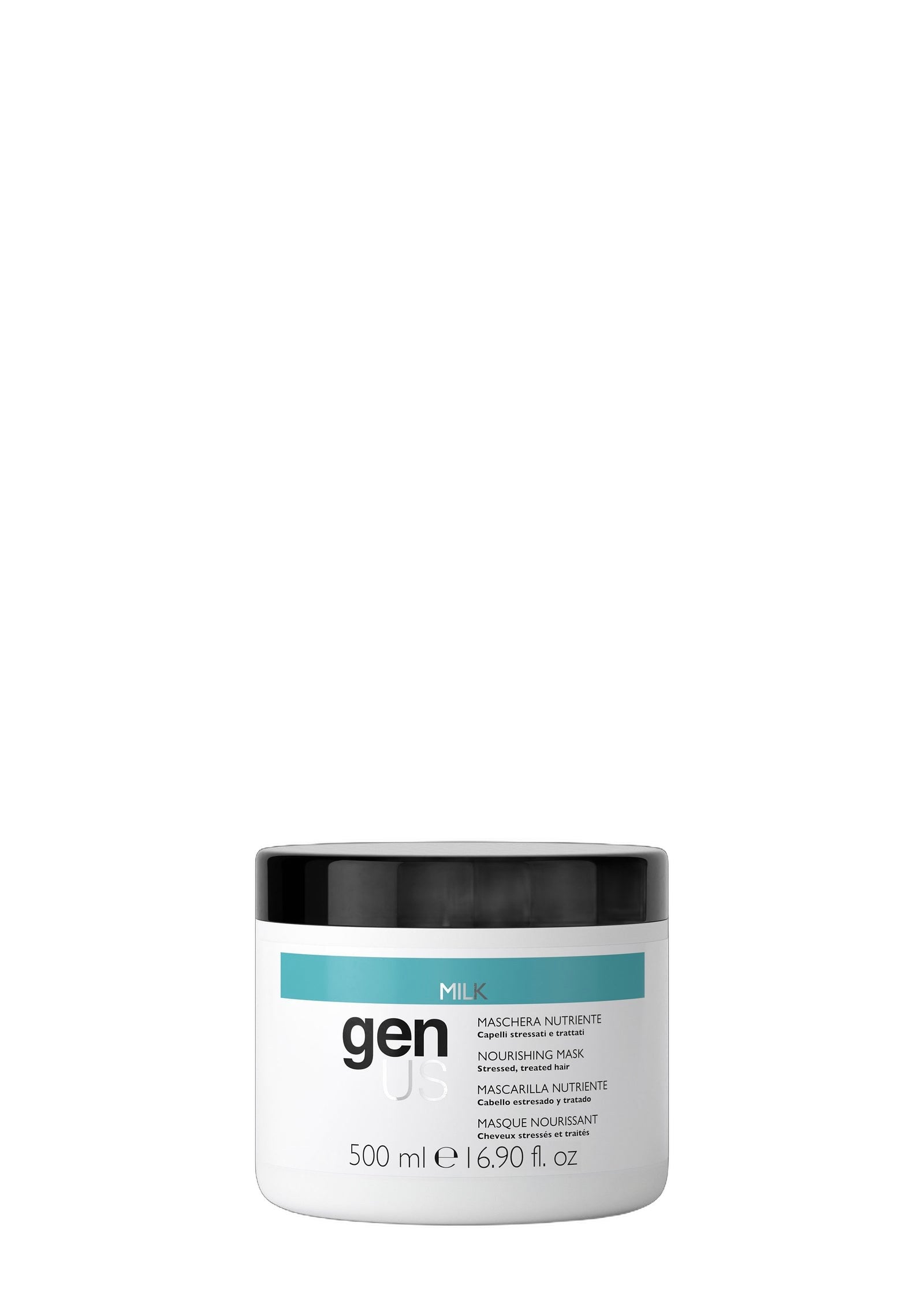 Genus Milk Nourishing Hair Mask for Stressed and Treated Hair on white background