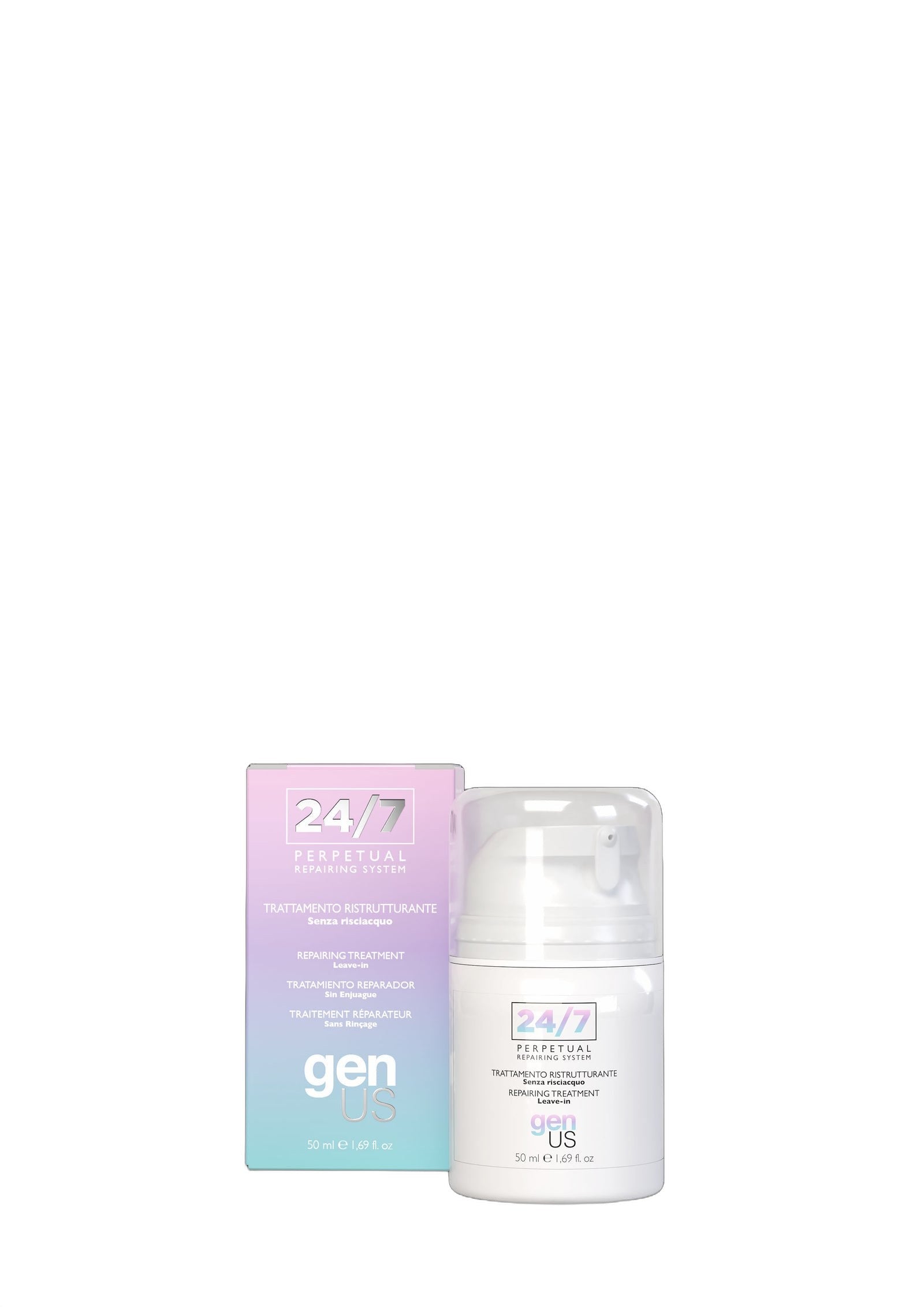 Genus Perpetual 24-7 Repairing Leave-In Hair Treatment 50ml on white background