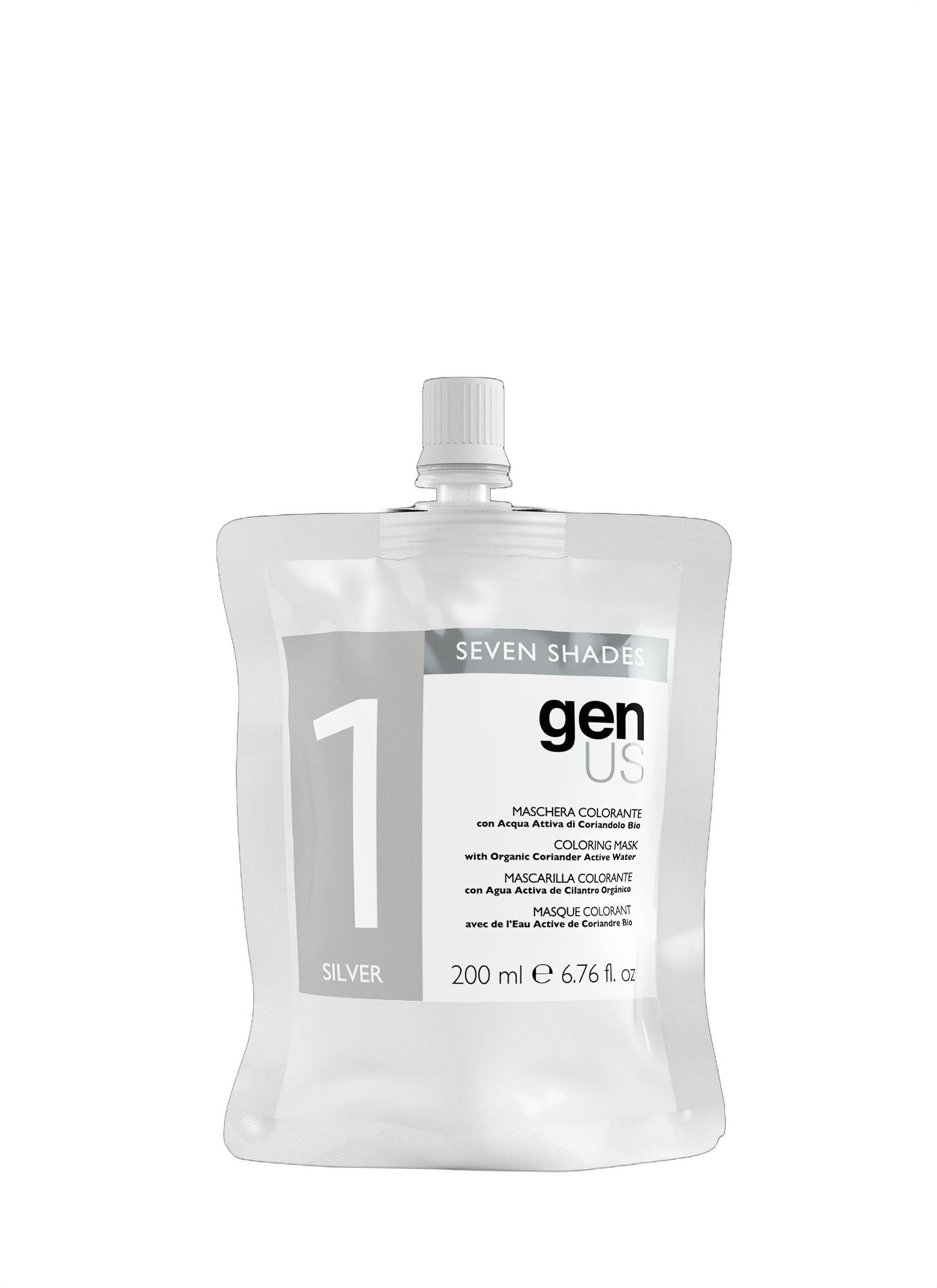 Genus Seven Shades Color Depositing Mask for Vibrant Hair on white background