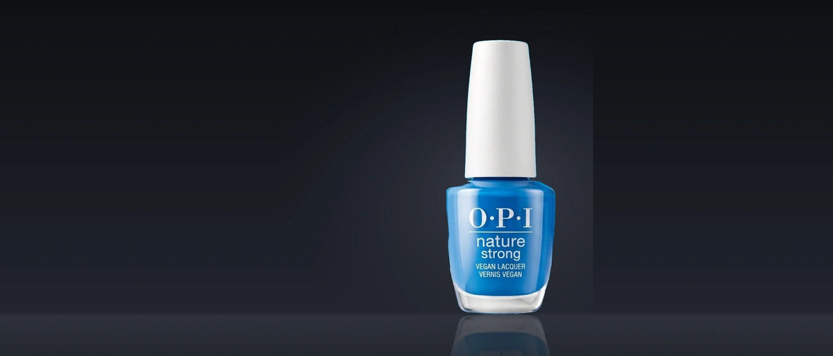 OPI Nature Strong nail lacquer on charcoal