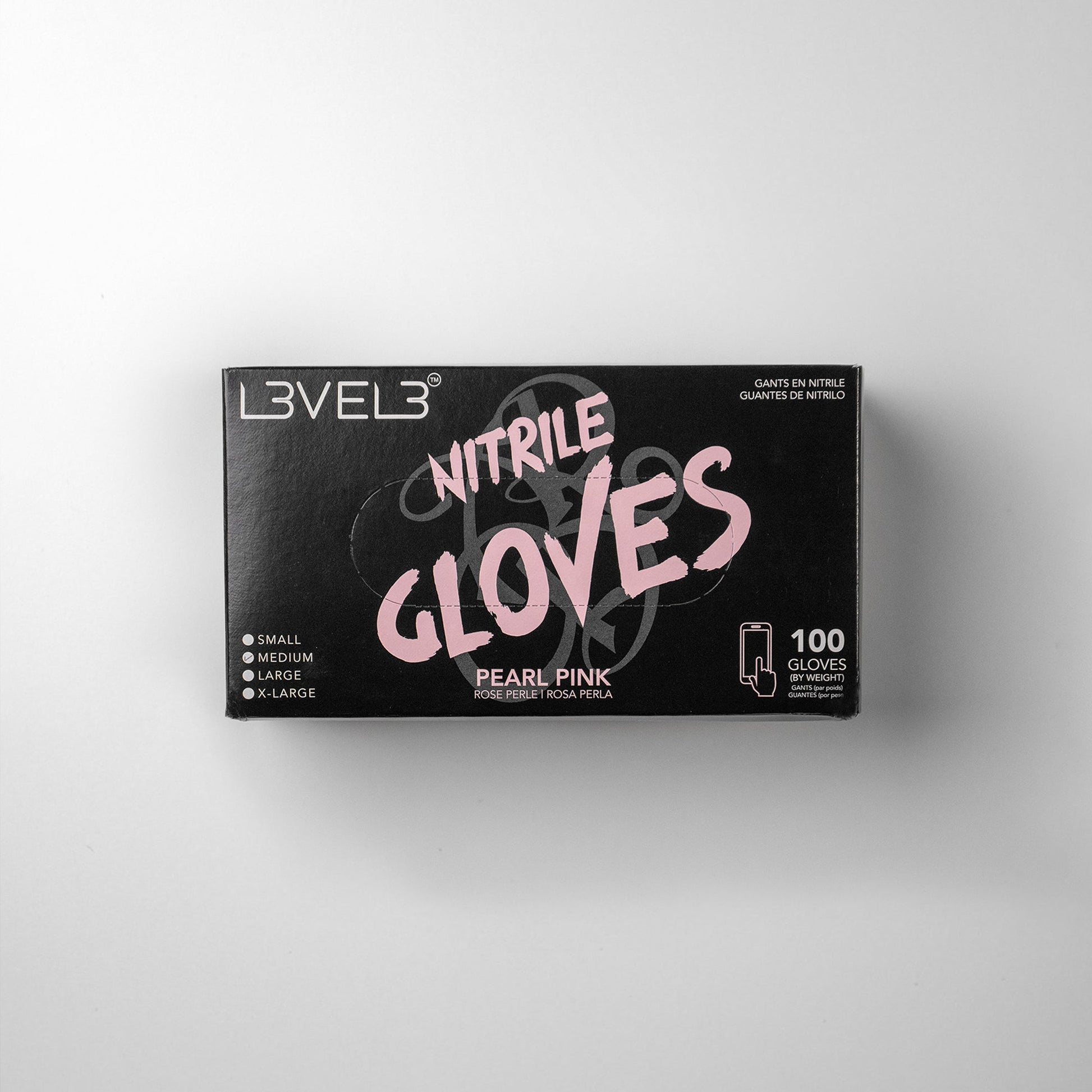L3VEL3 Professional Nitrile Gloves Latex-Free Powder-Free 100 Pack