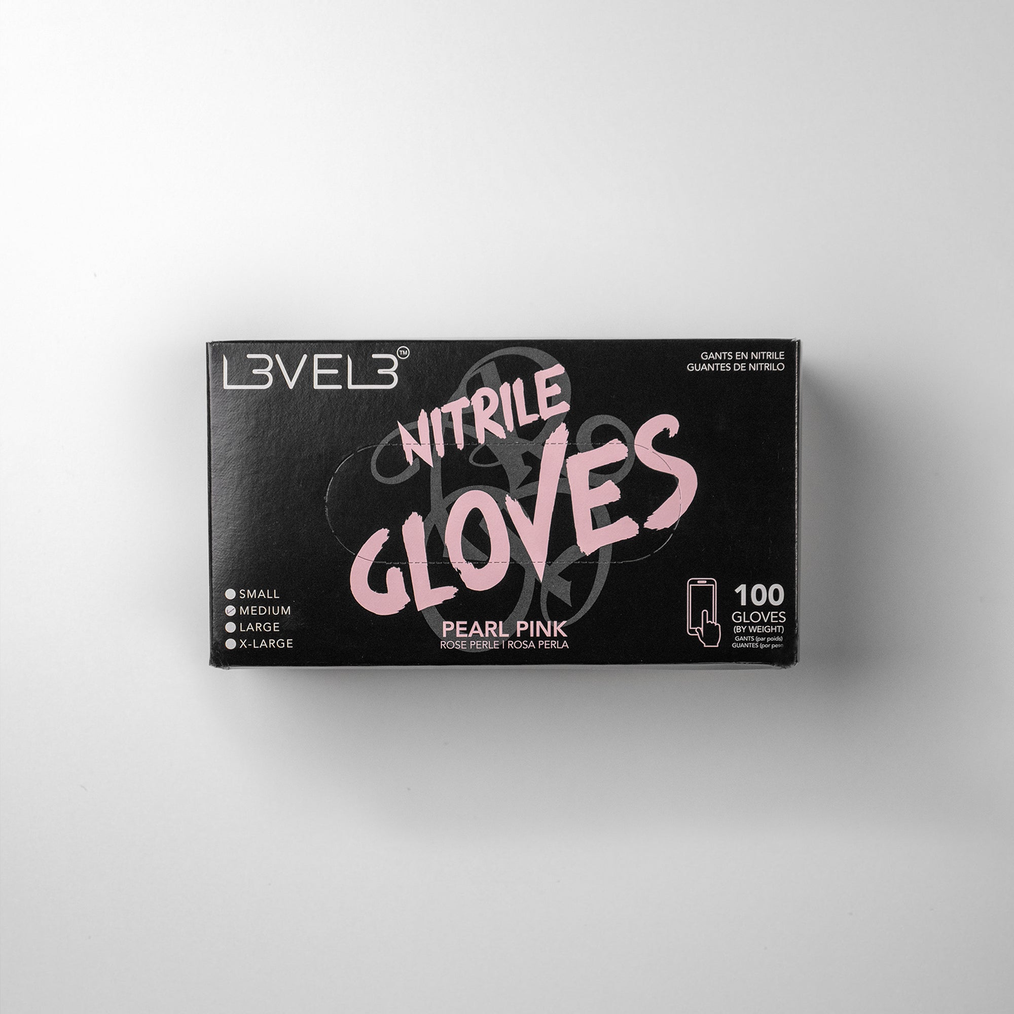 L3VEL3 Professional Nitrile Gloves Latex-Free Powder-Free 100 Pack