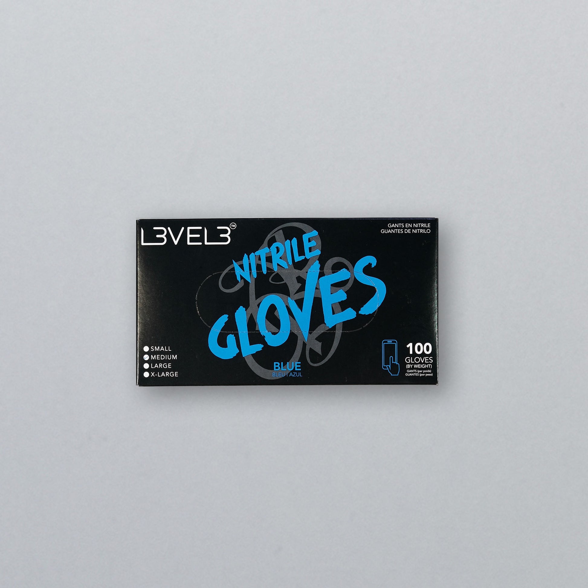 L3VEL3 Professional Nitrile Gloves Latex-Free Powder-Free 100 Pack
