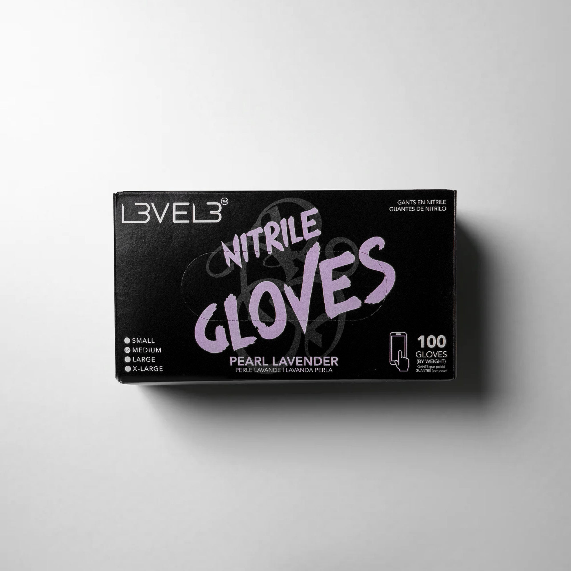 L3VEL3 Professional Nitrile Gloves Latex-Free Powder-Free 100 Pack