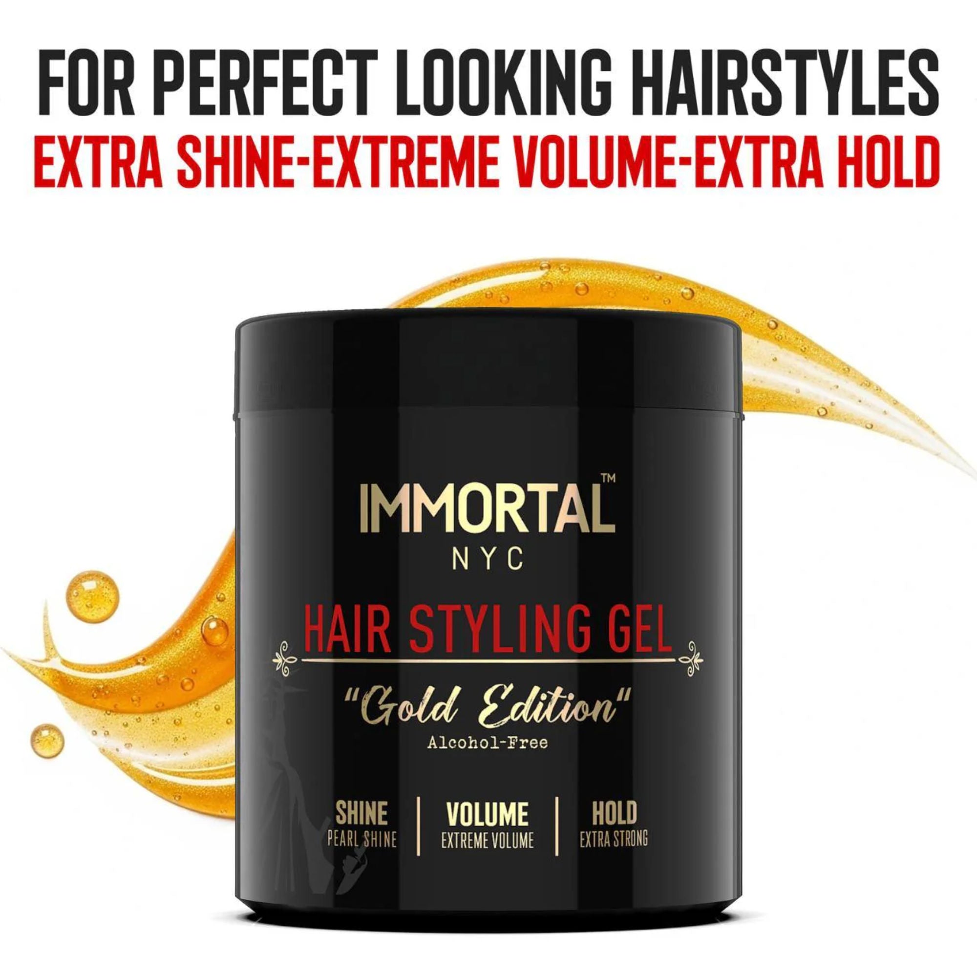 Immortal Hair Styling Gel Gold Edition Strong Hold 1 lb