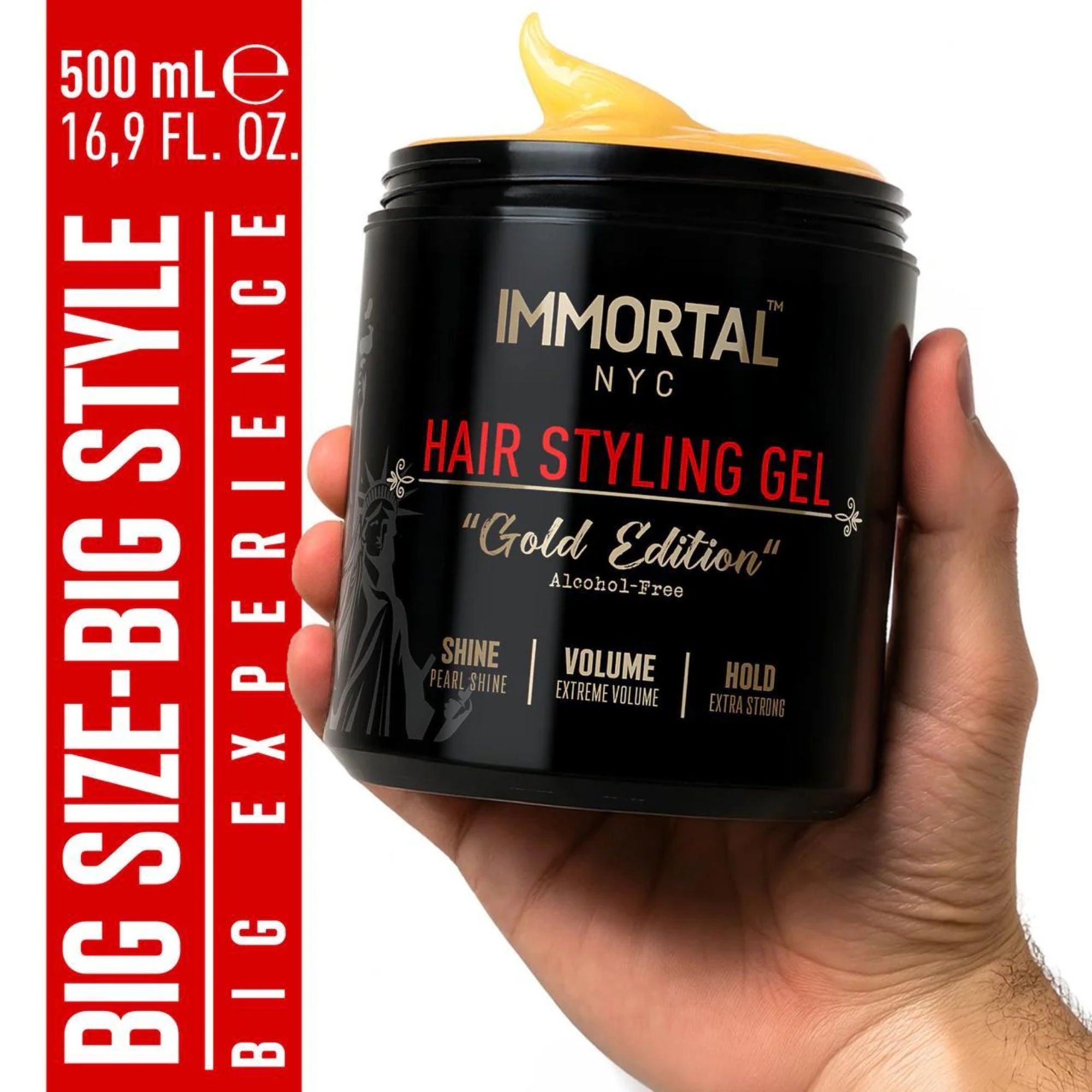 Immortal Hair Styling Gel Gold Edition Strong Hold 1 lb