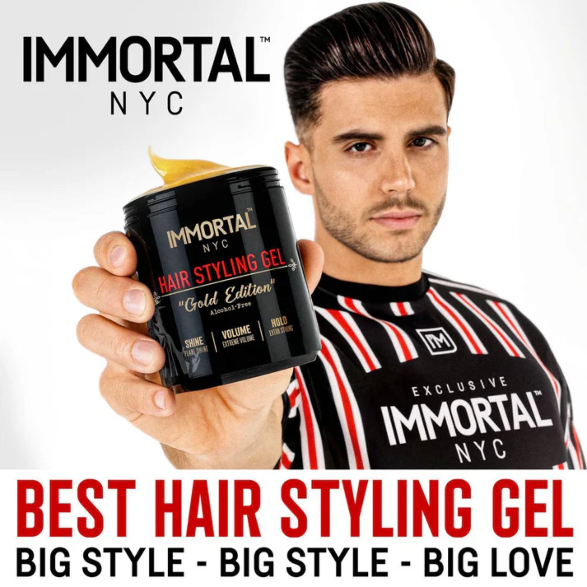 Immortal Hair Styling Gel Gold Edition Strong Hold 1 lb