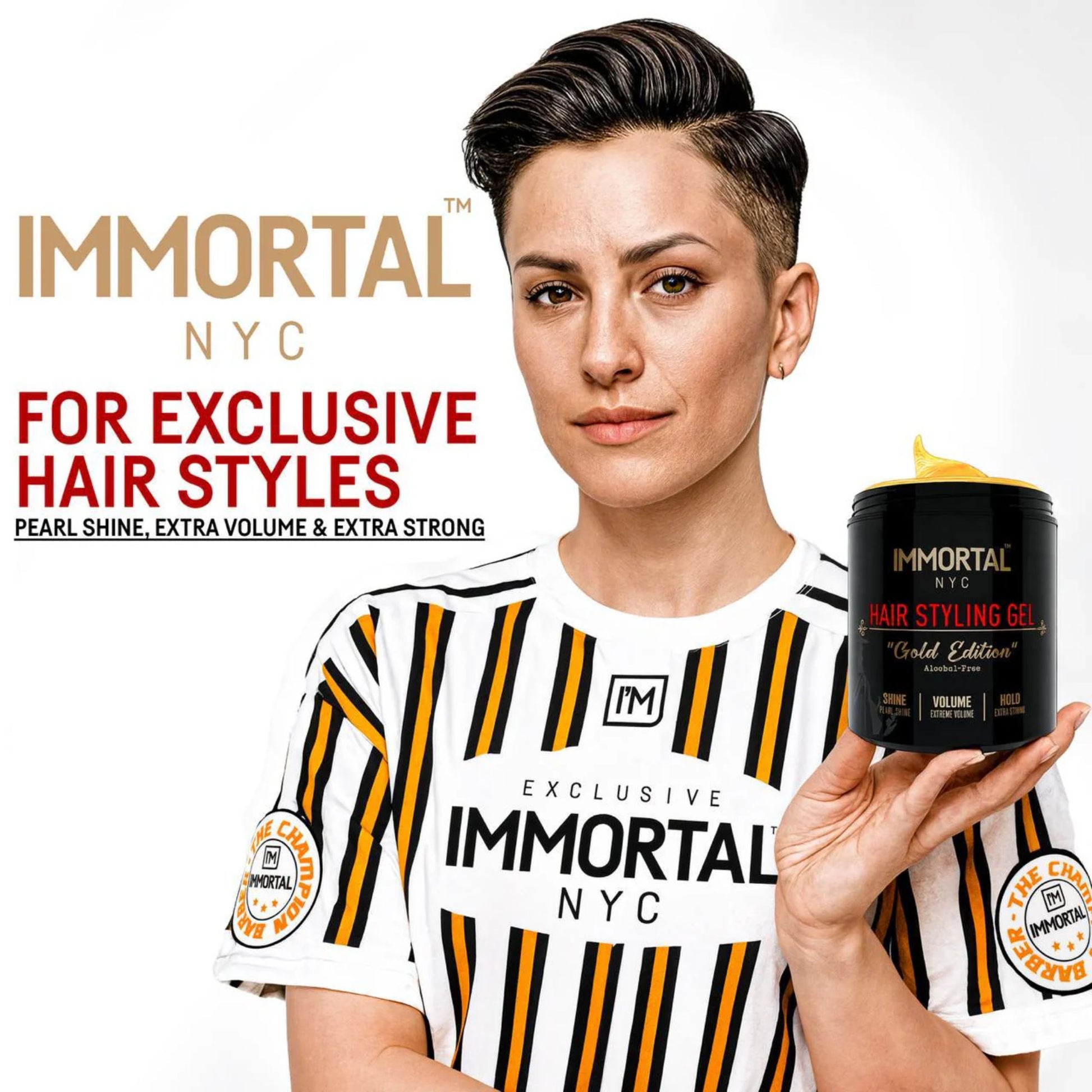 Immortal Hair Styling Gel Gold Edition Strong Hold 1 lb