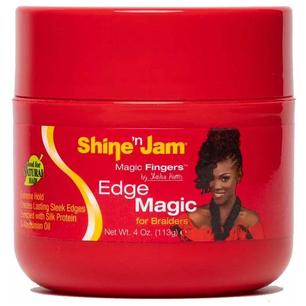 Shine'n Jam Magic Fingers Conditioning Braiding Edge Control Gel 4 oz