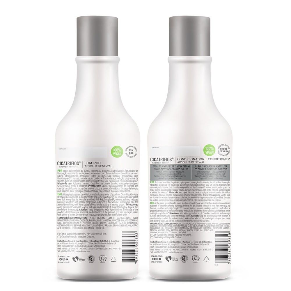 Inoar Cicatrifios Shampoo and Conditioner Kit 16.9 fl oz