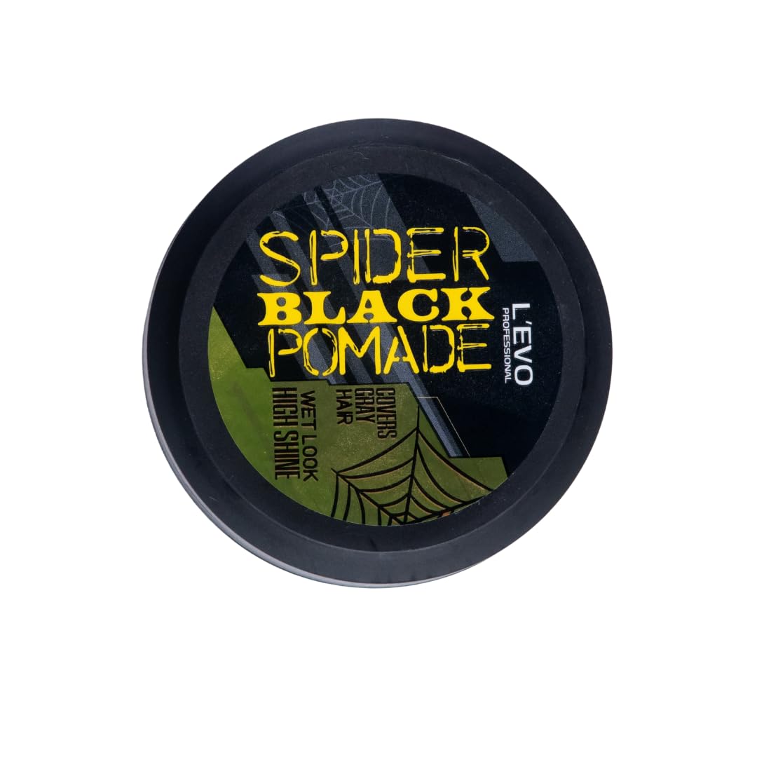 L'EVO PROFESSIONAL Black Hair Pomade for Men Gray Coverage 5.29oz