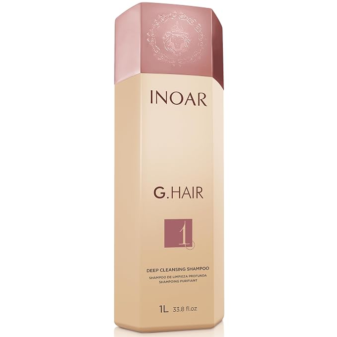 INOAR GHair Premium Shampoo Step 1 Deep Cleansing Keratin 33 fl oz