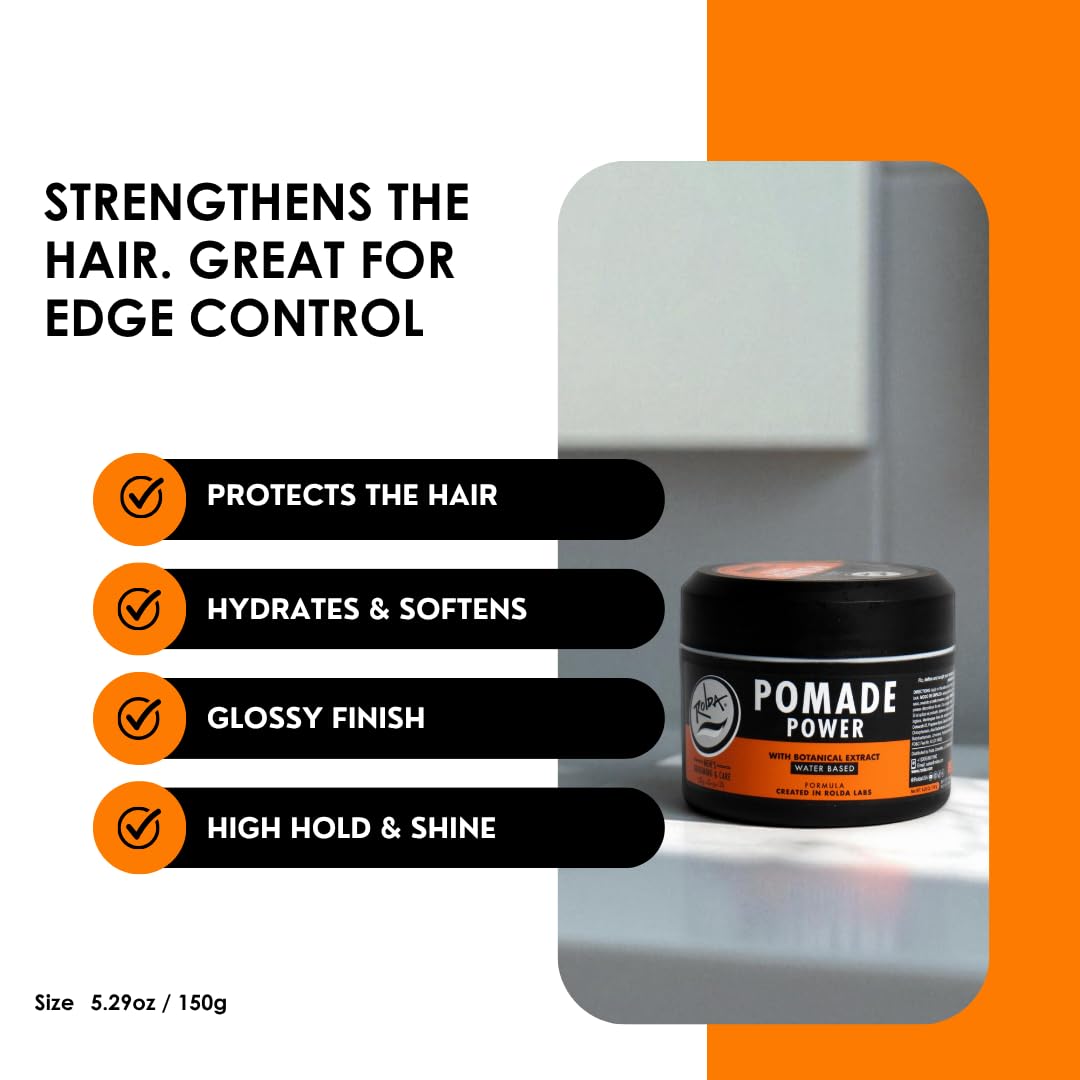 Rolda Power Hair Pomade High Hold High Shine 5.29 oz