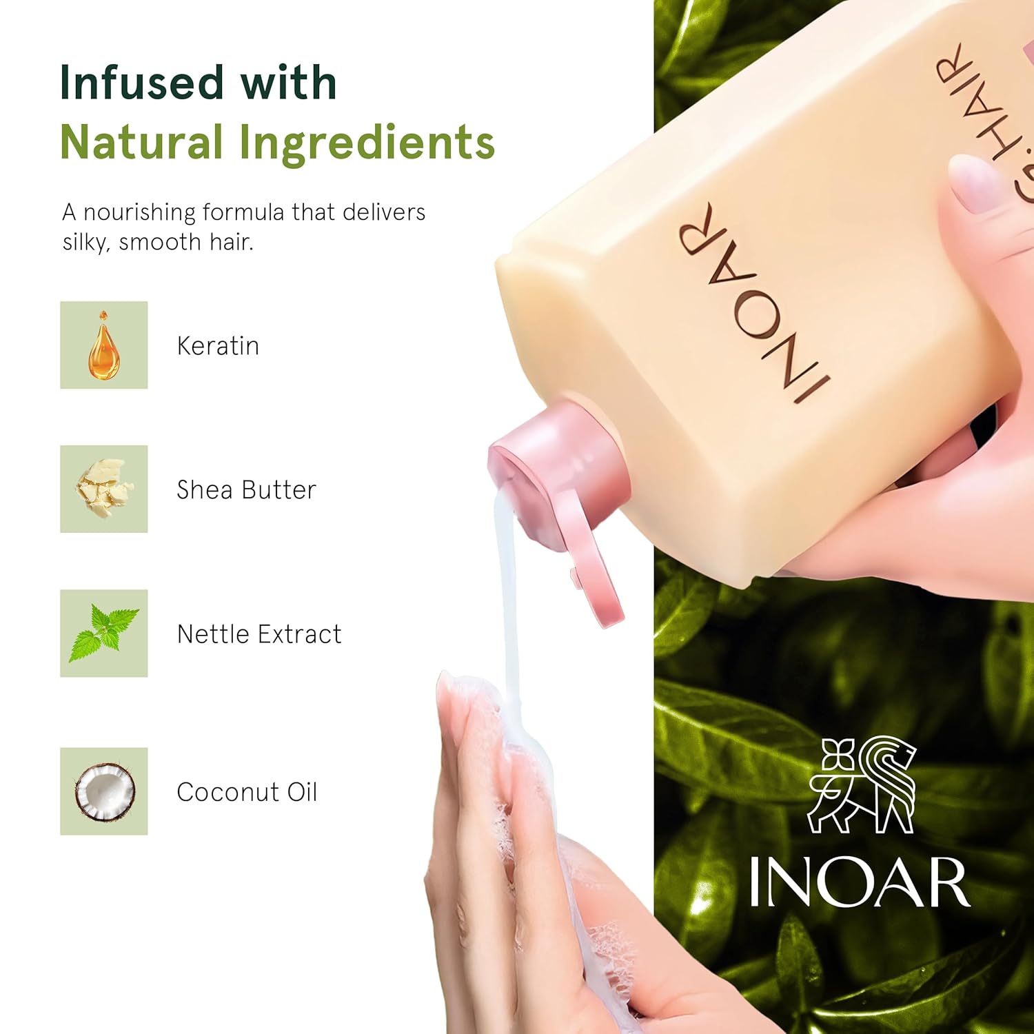 INOAR GHair Premium Shampoo Step 1 Deep Cleansing Keratin 33 fl oz