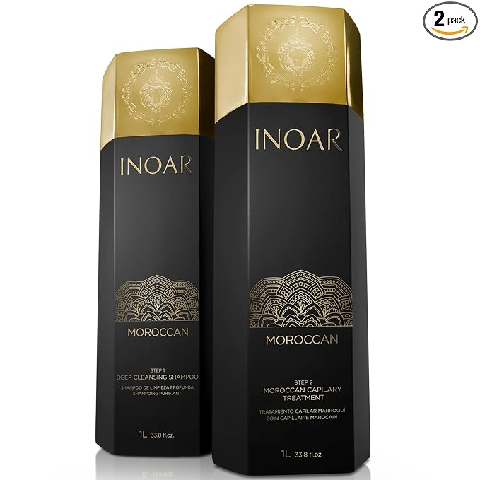 Inoar Moroccan Keratin Smoothing Treatment Set 33.8 fl oz