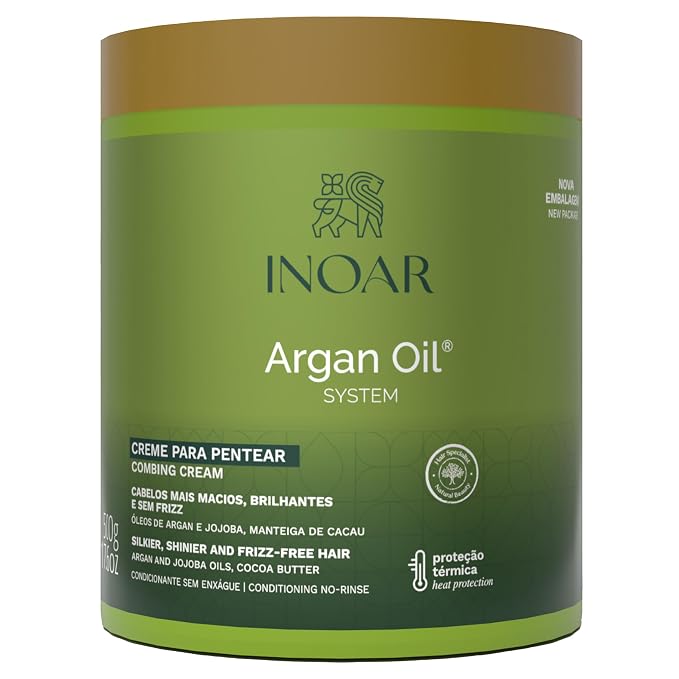 INOAR Argan Oil Combing Cream Deep Hydration Smoothing 17.6 fl oz