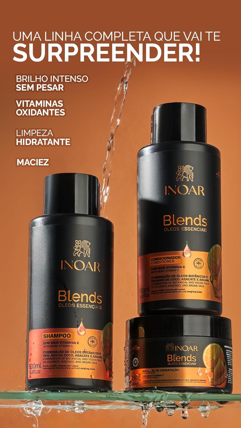 Inoar Blends Combing Cream with Vitamin C and Vegan Oils