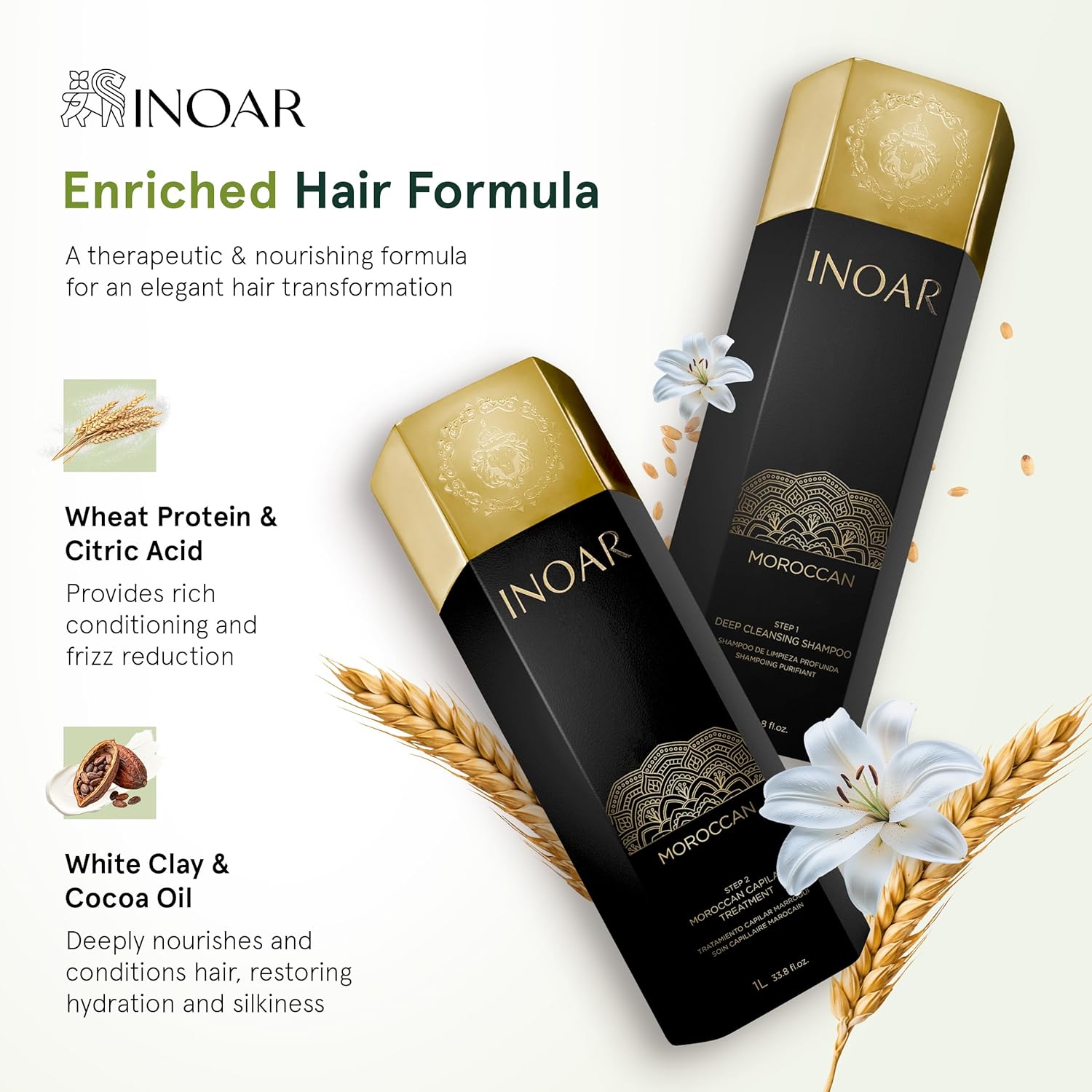 INOAR Moroccan Premium Treatment Step 2 Hair Smoothing 33 fl oz