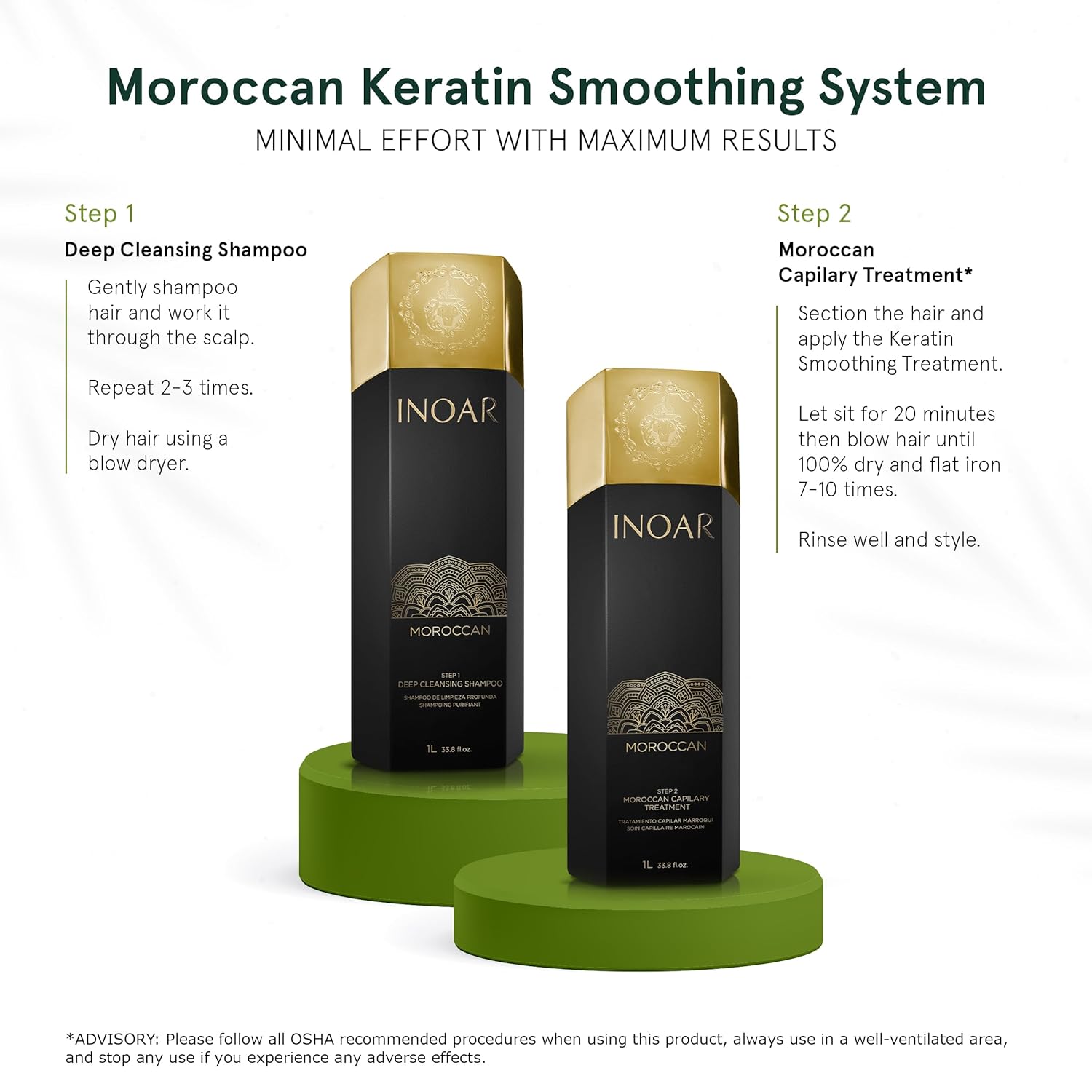 Inoar Moroccan Keratin Smoothing Treatment Set 33.8 fl oz