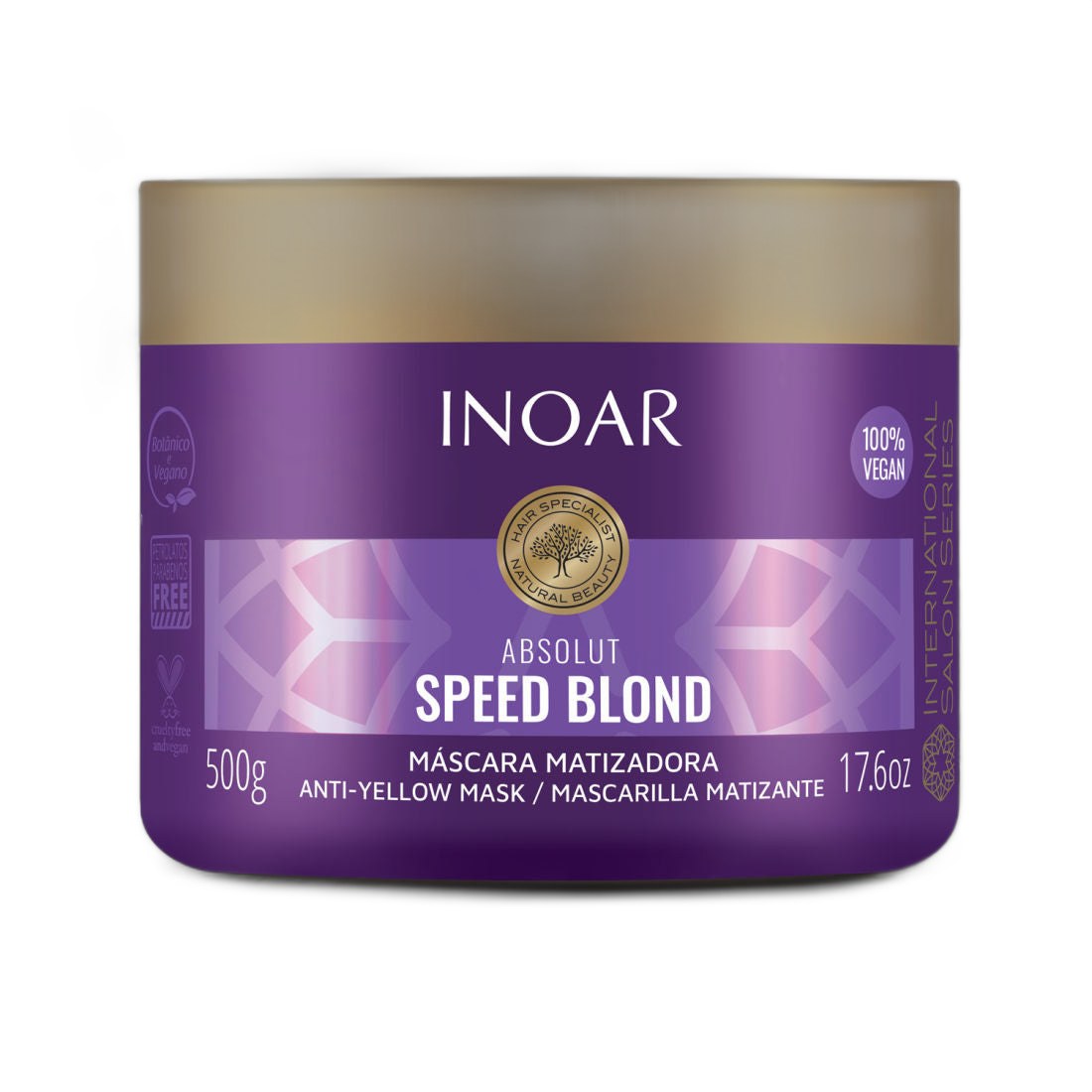 Inoar Absolut Speed Blond Anti-Yellow Hair Mask 500g on white background