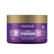 Inoar Absolut Speed Blond Mask Purple Hair Treatment 250g on white background