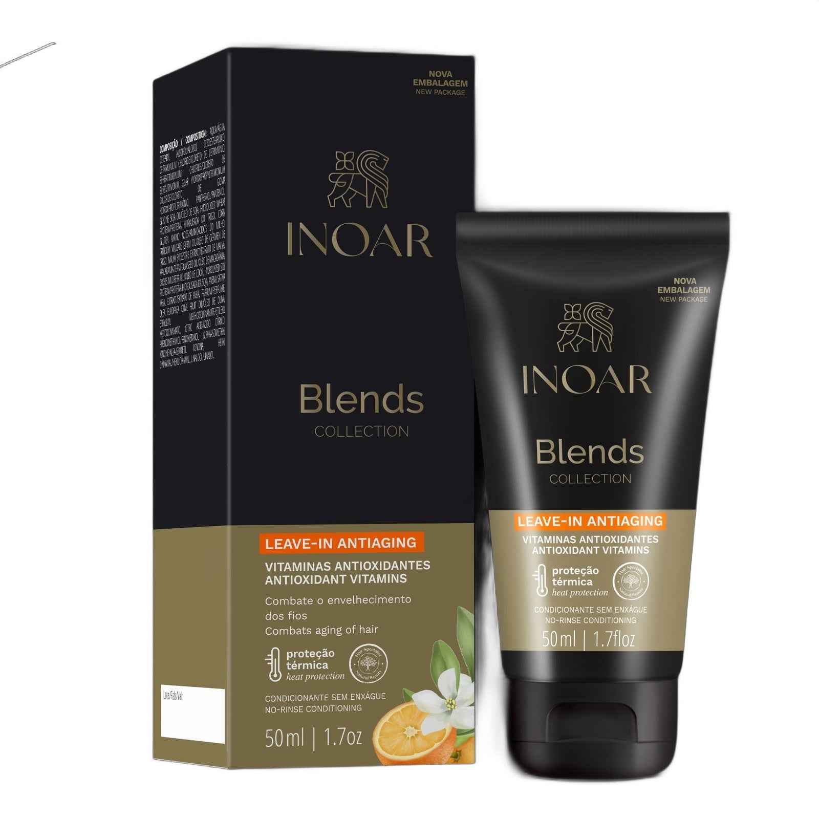 Inoar Blends Leave-in Anti-Aging Hair Treatment 1.7 fl oz on white background