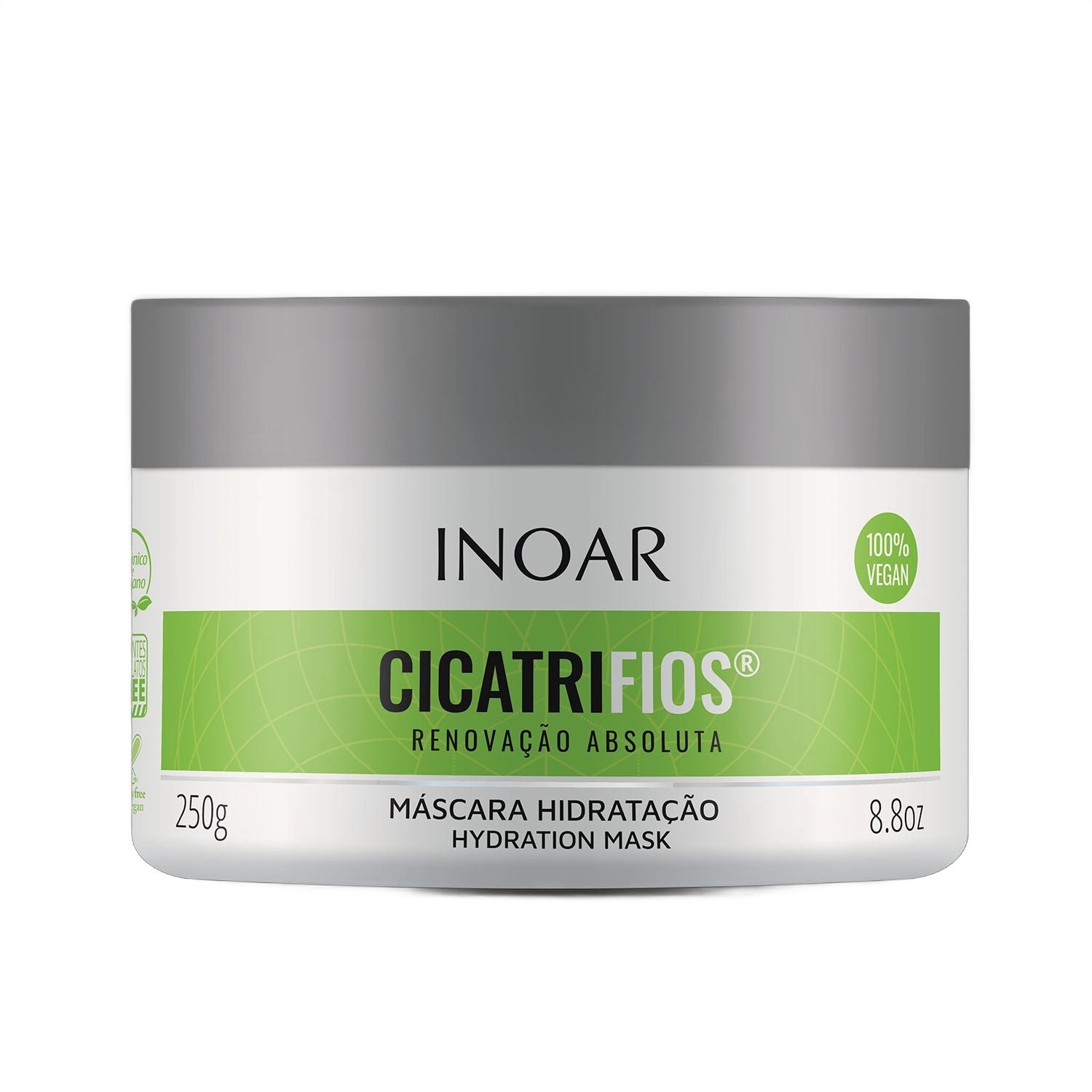 Inoar Cicatrifios Hair Mask 250g Vegan Treatment on white background