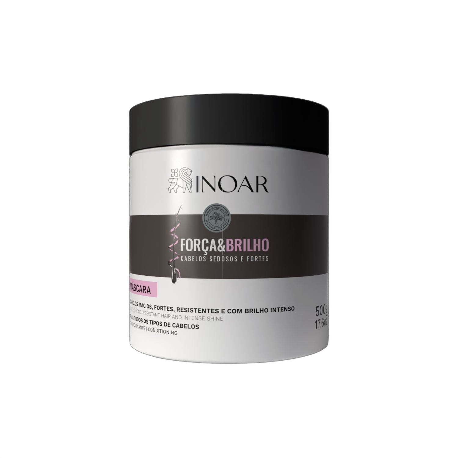 Inoar Strength & Shine Deep Hydration Hair Mask 500g on white background