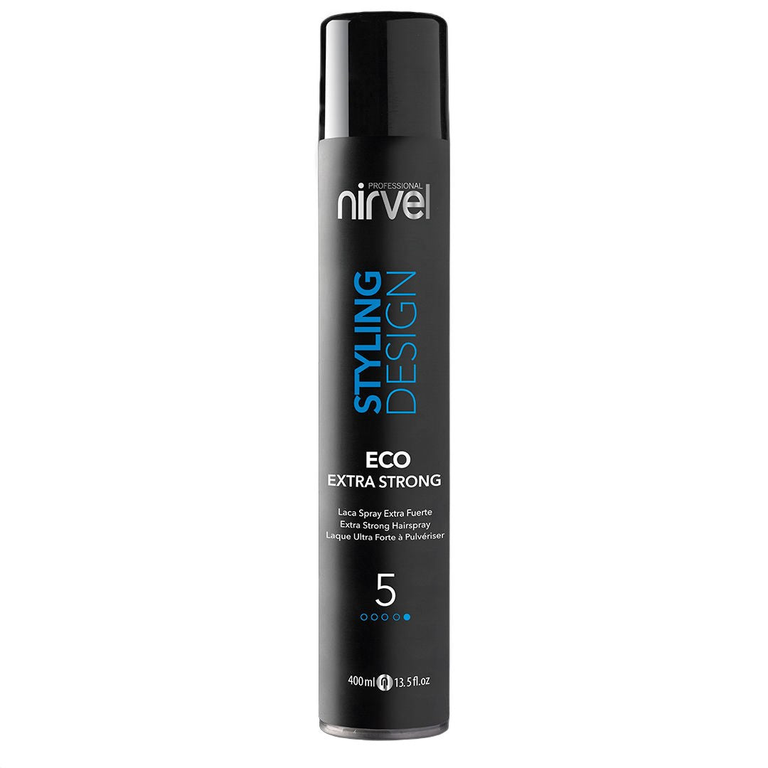 Nirvel Extra Strong Eco Hairspray 400ml on white background