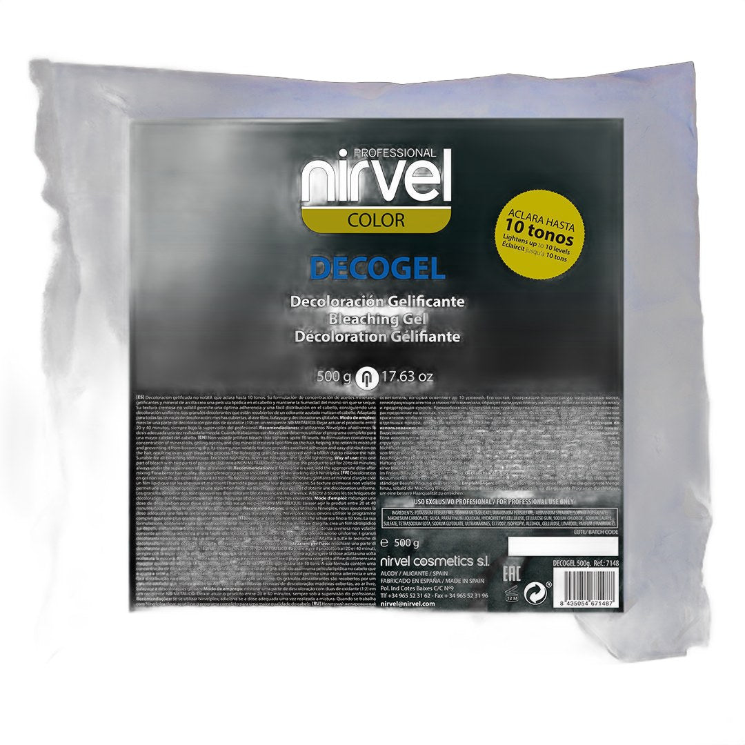 Nirvel Professional Decogel Non-Volatile Bleaching Gel 500g on white background