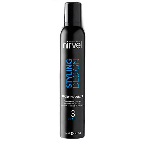 Nirvel Professional Natural Curls Flexible Hair Mousse 10.1 fl oz on white background