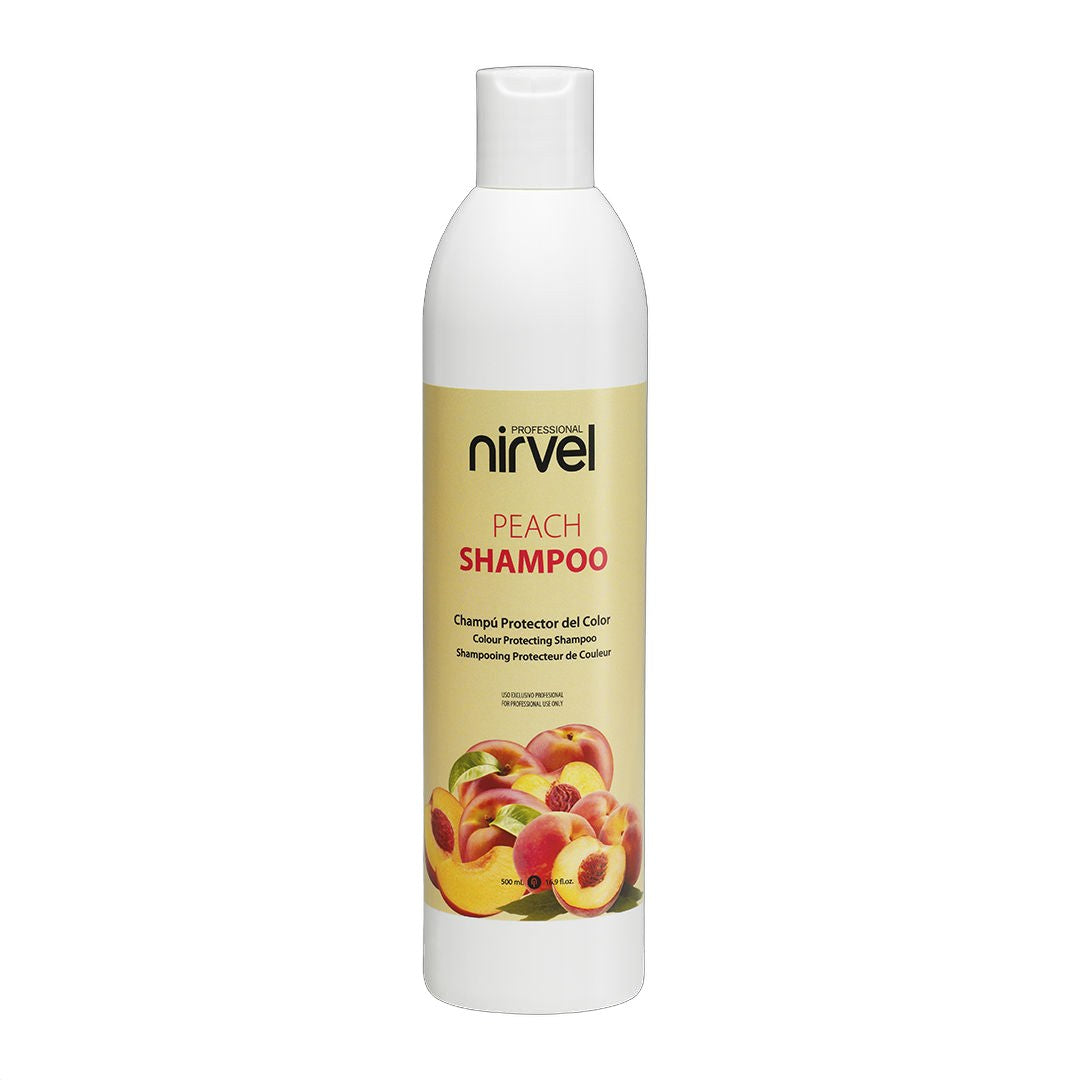 Nirvel Professional Peach Shampoo Color Protect For Colored Hair on white background